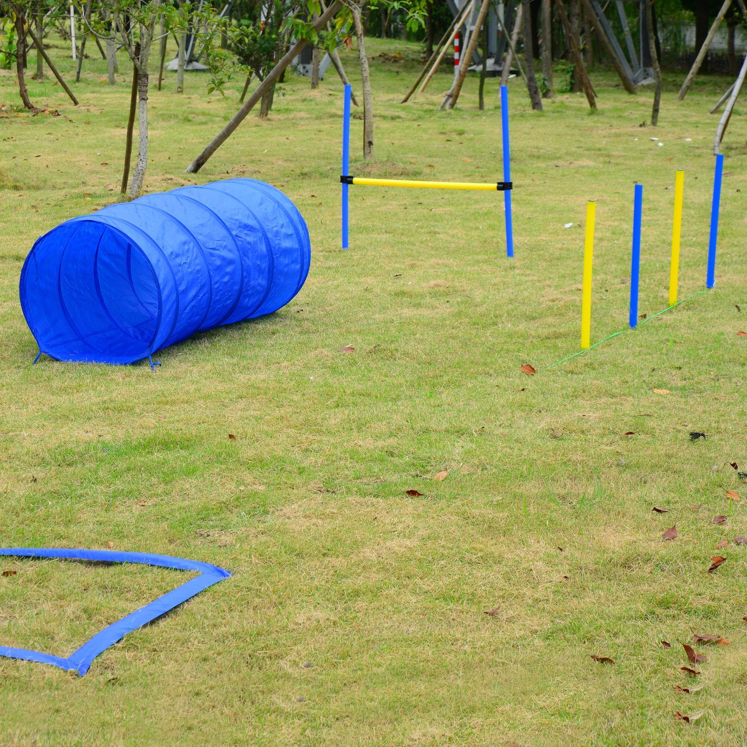 PawHut Agility-Hürde Hund Agility Set inkl. Tragetasche, PE, Polyester