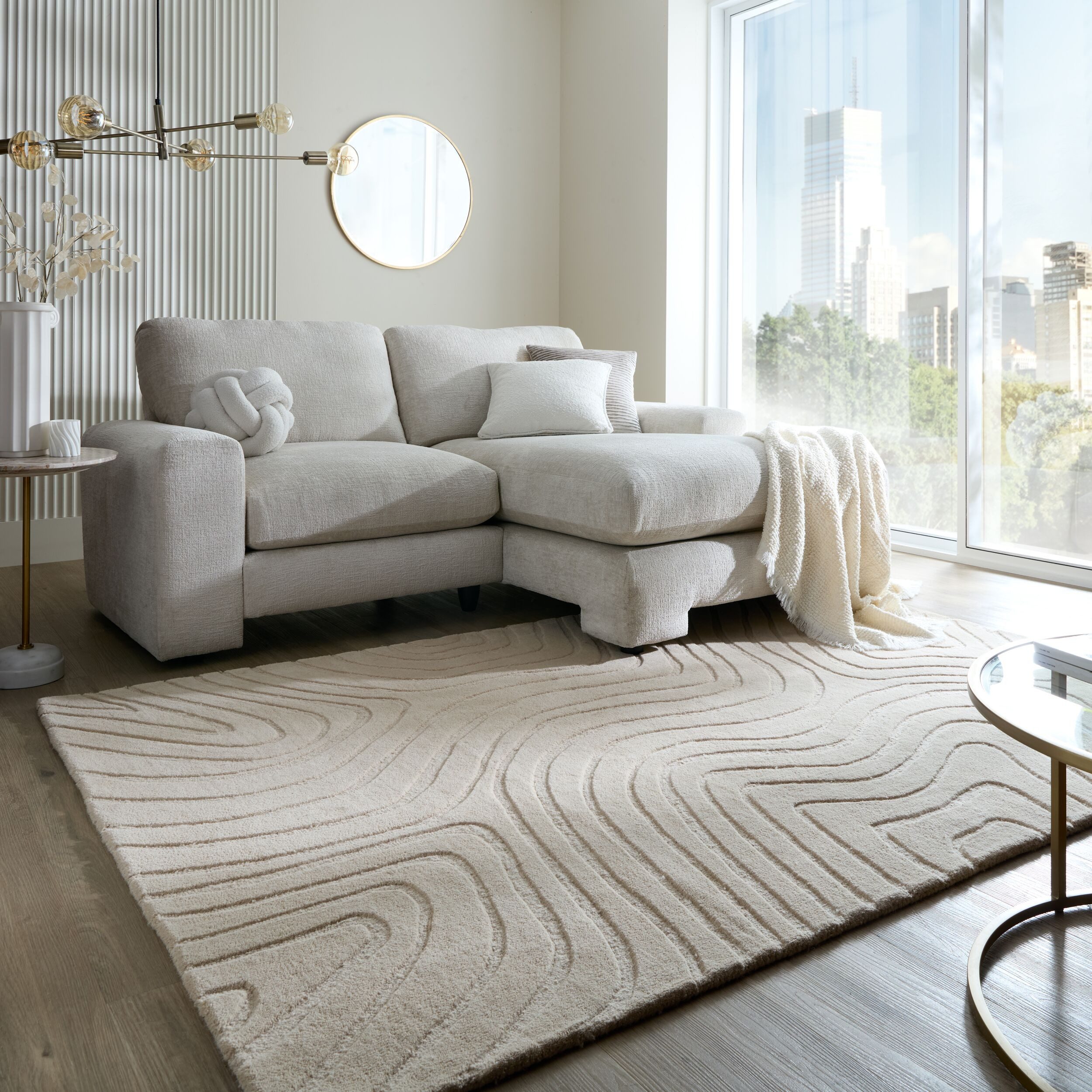 FLAIR RUGS Wollteppich »Mesmerise, abstrakt«, rechteckig, 14 mm Höhe, Wollt günstig online kaufen