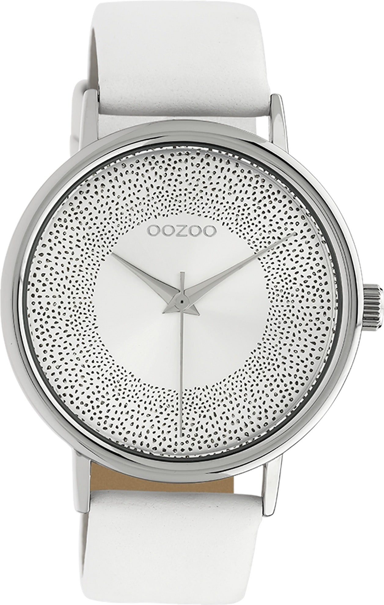 Quarzuhr Oozoo Damen Armbanduhr weiß Analog