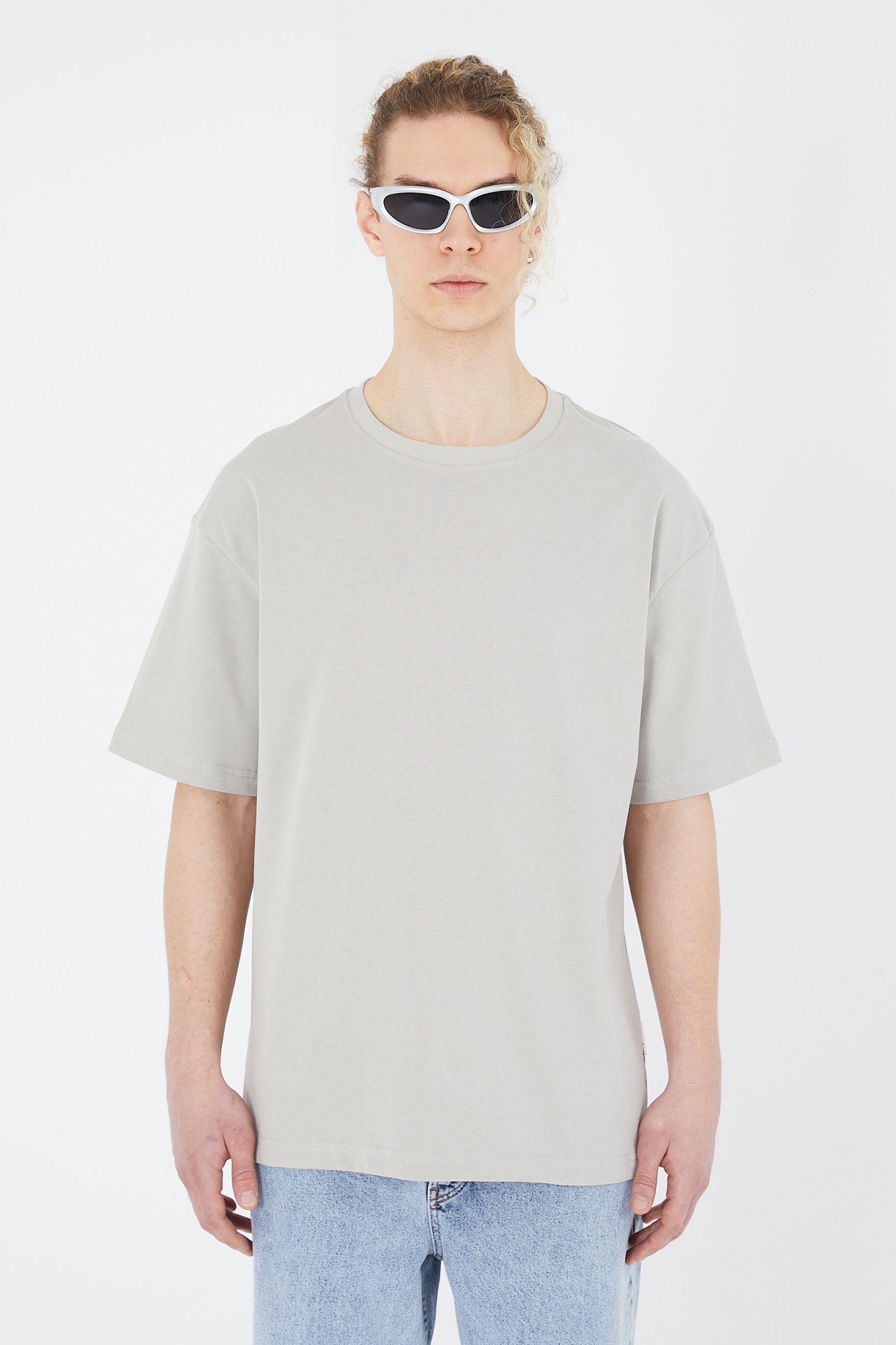 COFI Casuals T-Shirt einfarbiges Basic Oversized T-Shirt mit 320 GSM Baumwolle