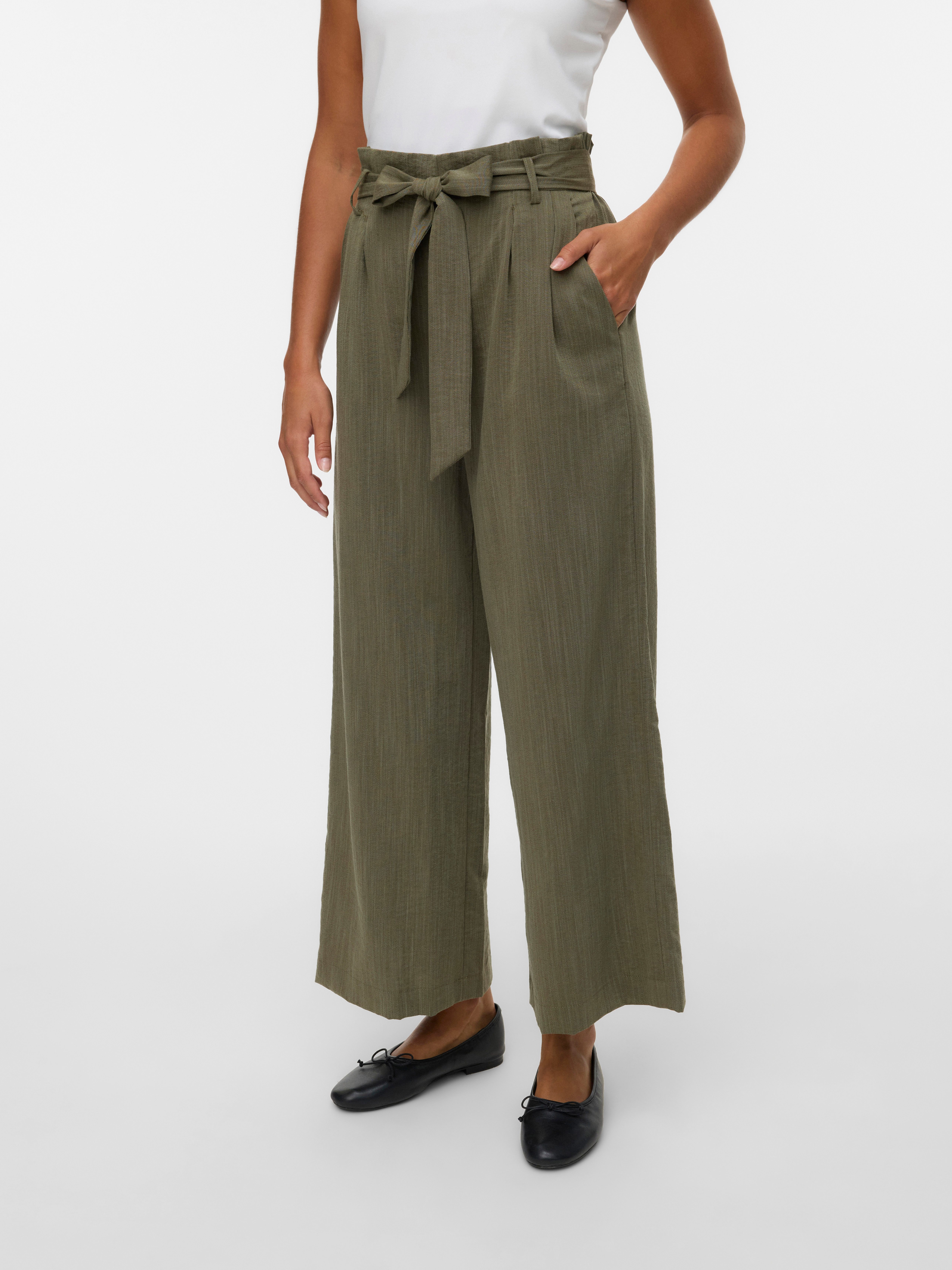 Vero Moda Paperbag-Hose VMSYDNEY HW PAPERBAG ANKLE PANT NOOS Materialmix