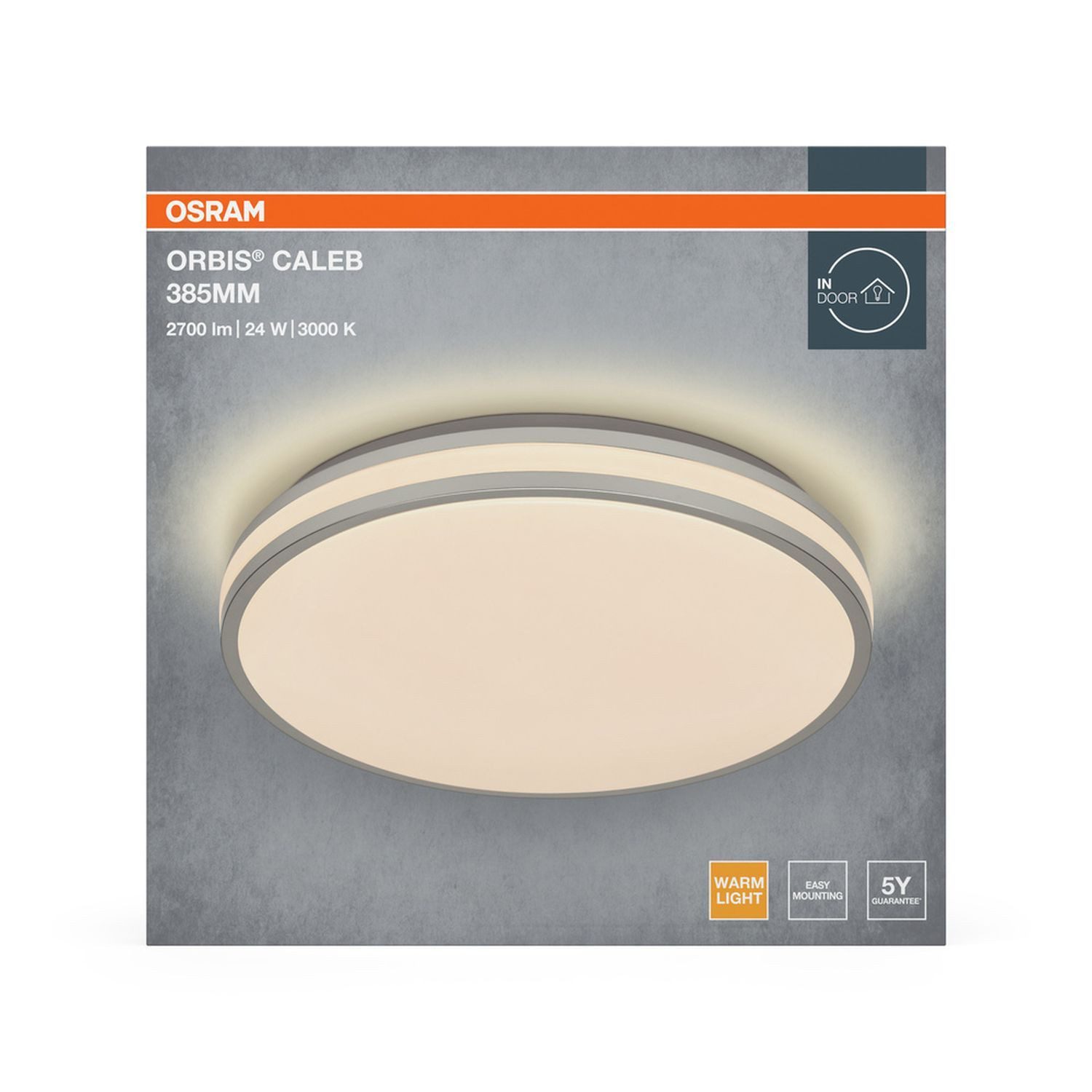 Licht-Erlebnisse Deckenleuchte ZARESIN, LED fest integriert, Warmweiß, LED D: 38.5 cm rund 3000 K 1450 lm Modern