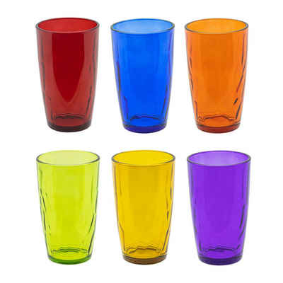 Haushalt International Gläser-Set Trinkgläser Wassergläser Saftgläser ca. 320ml, Glas, 6-teilig, spülmaschinengeeignet
