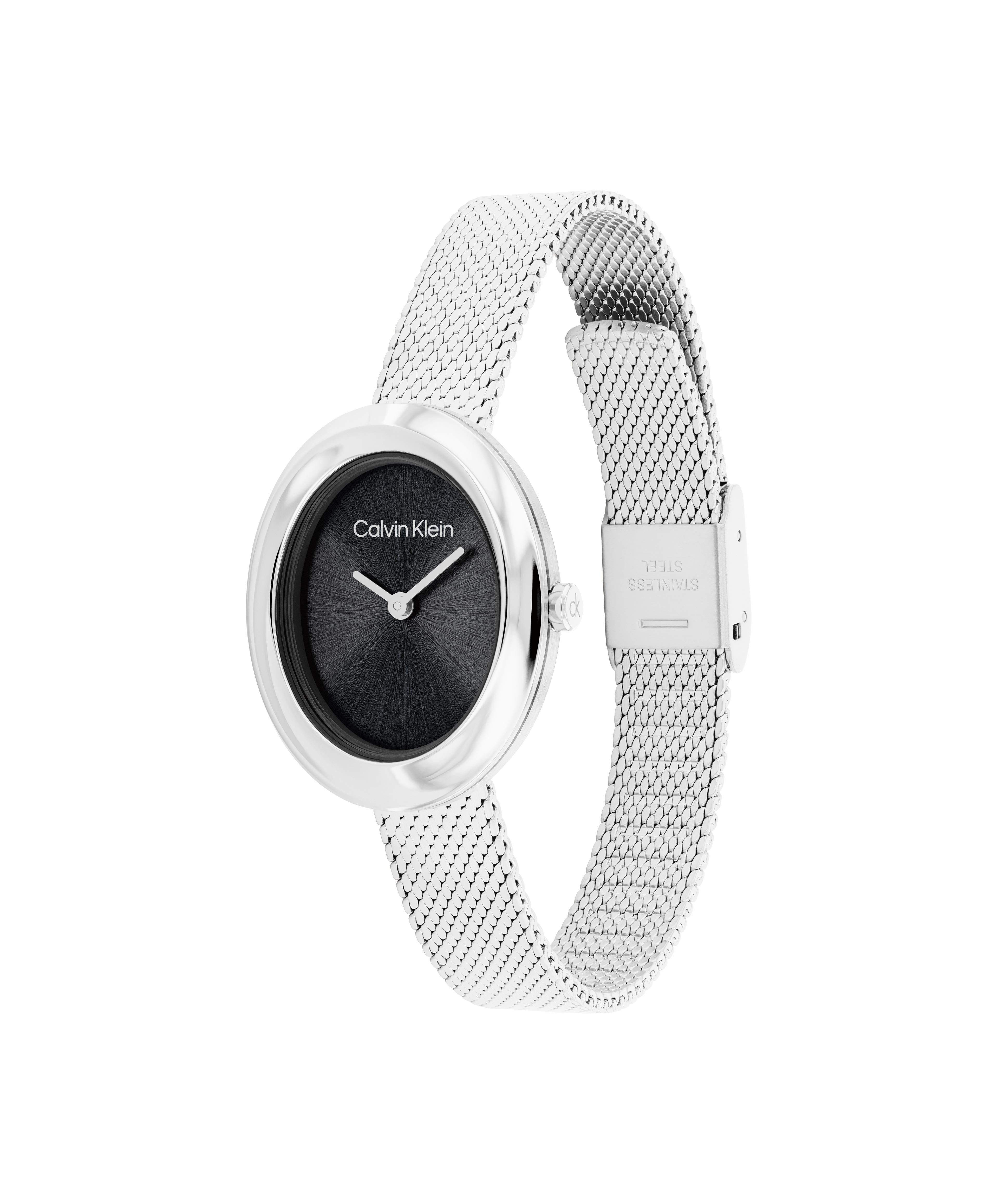 Calvin Klein Quarzuhr TWISTED BEZEL 25100151, Armbanduhr, Damenuhr, Edelsta günstig online kaufen