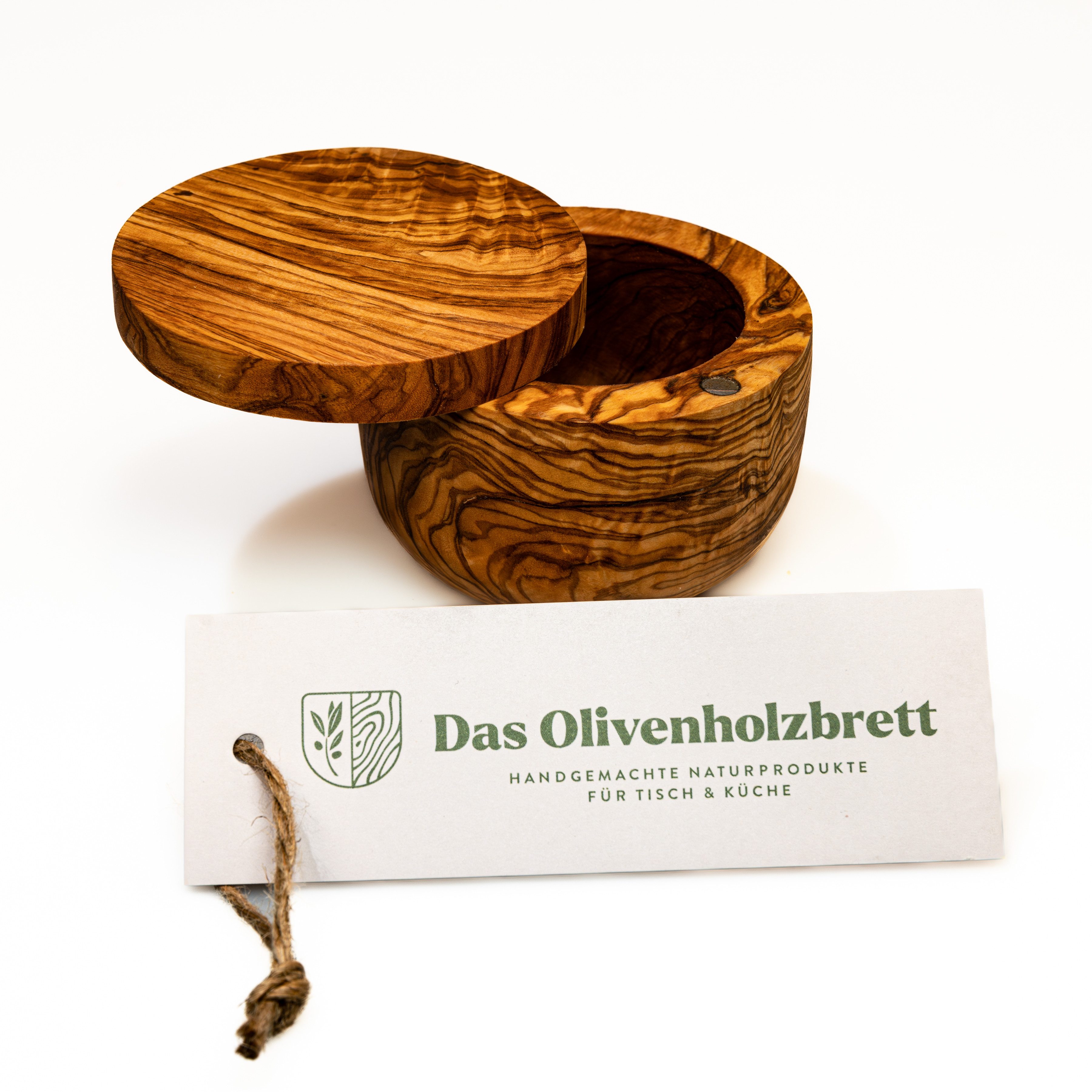 dasOlivenholzbrett Aufbewahrungsdose Dose mit Schwenkdeckel aus Olivenholz günstig online kaufen
