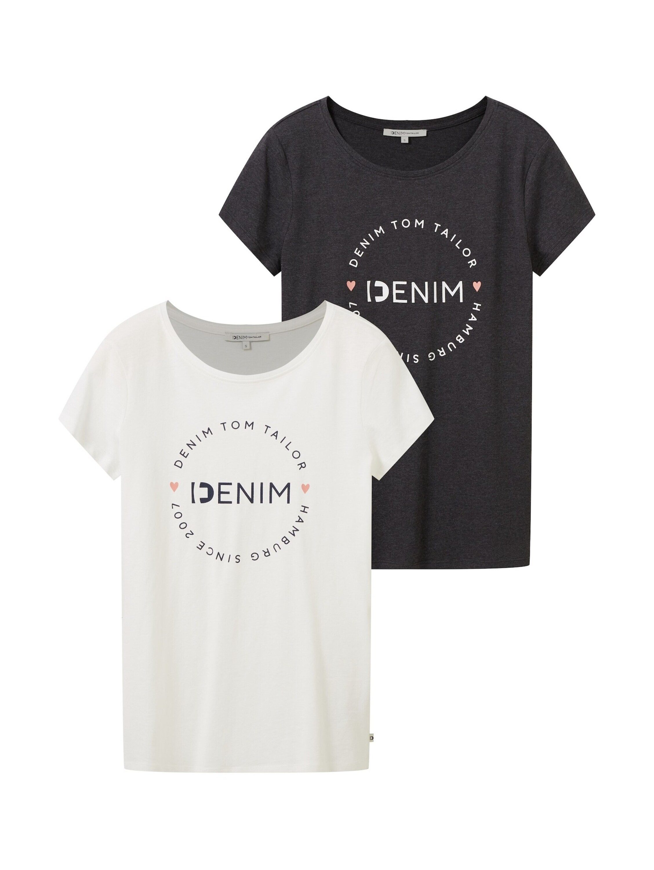TOM TAILOR Denim T-Shirt (Packung, 2-tlg., günstig online kaufen