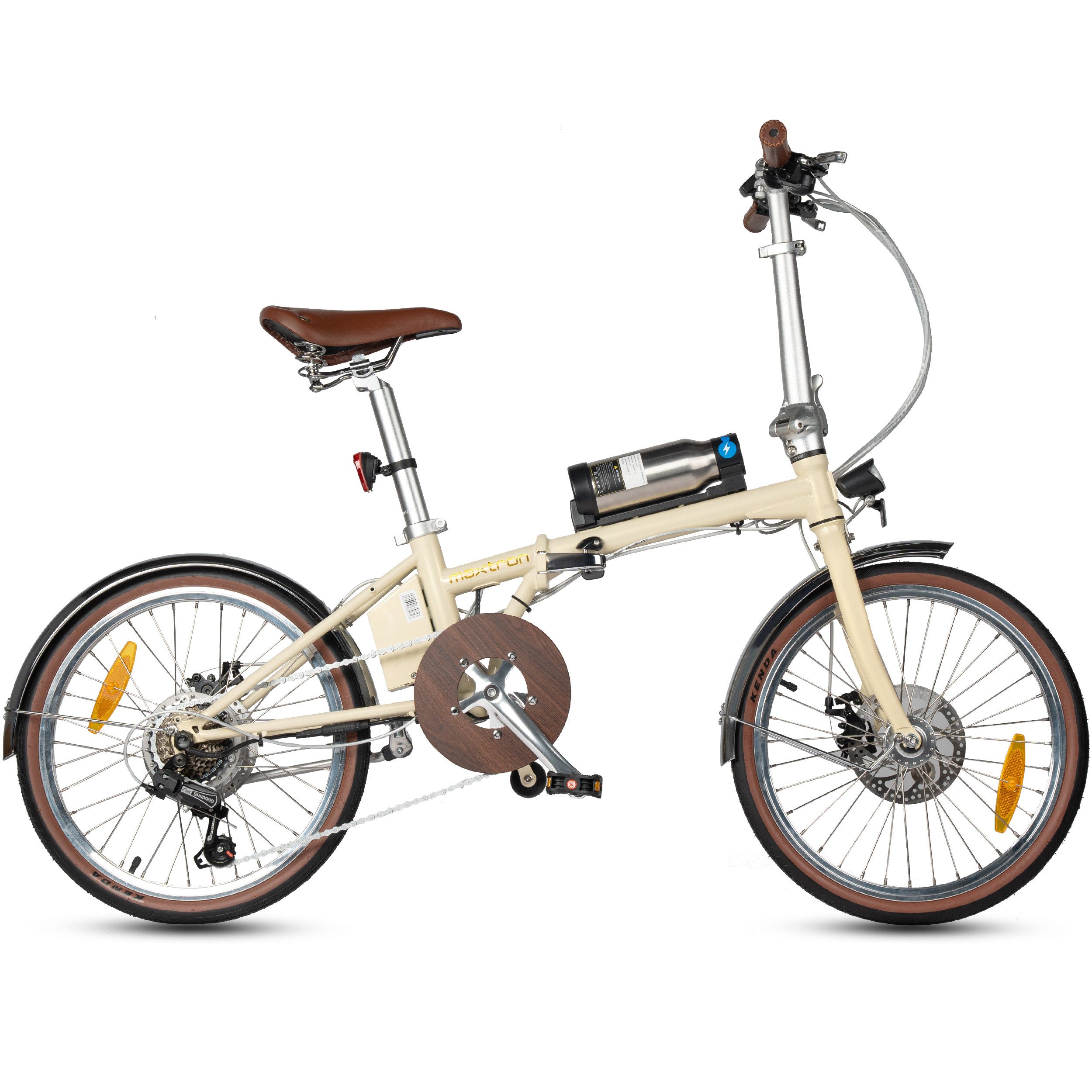 Maxtron E-Bike Cityrad Smart 20, Klapprad, 3 Gang Shimano Tourney Schaltwerk, Kettenschaltung, Heckmotor, 187 Wh, Kompakt und platzsparend für Alltag