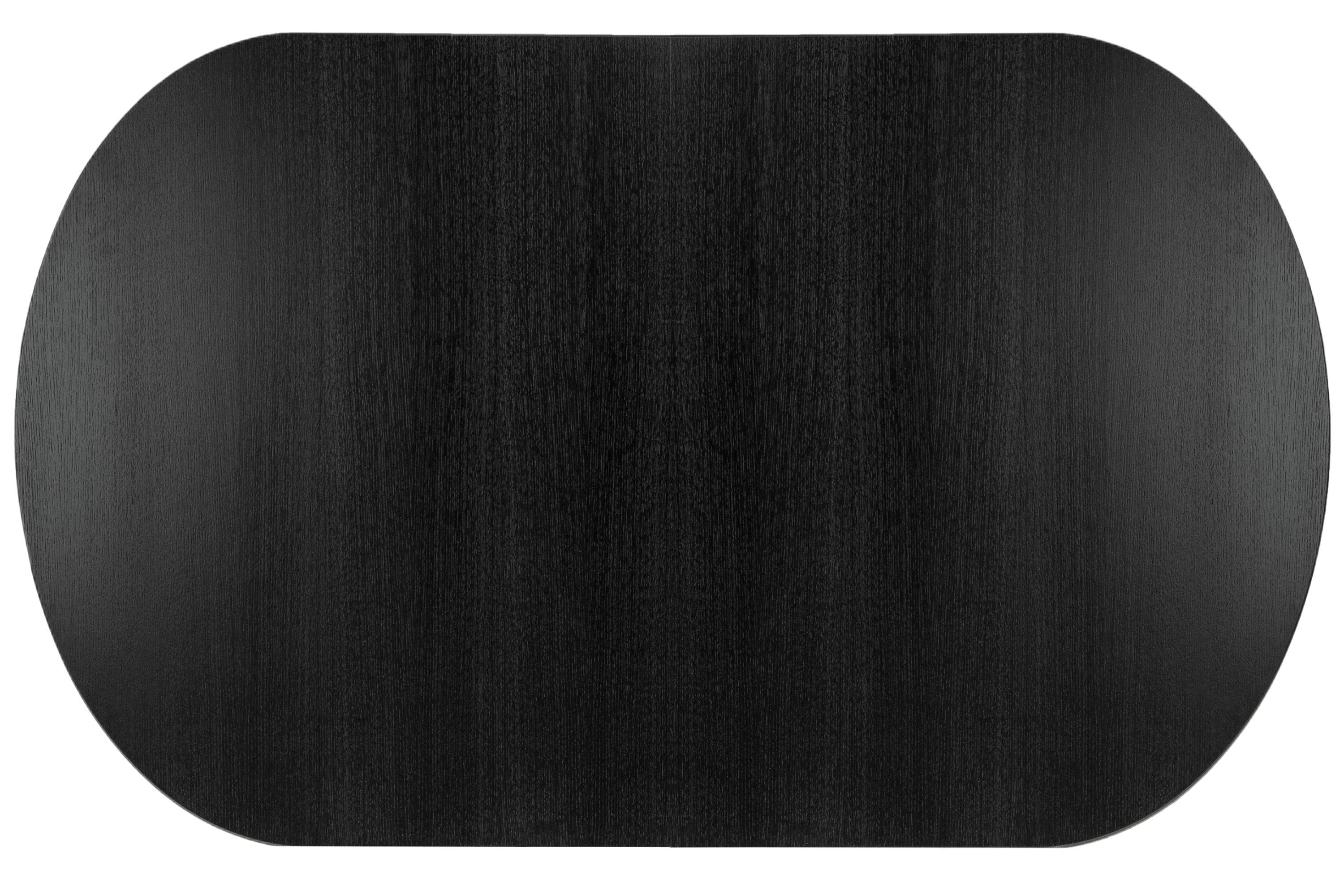 ausziehbar | Küchentisch Esstisch oval Esszimmertisch schwarz | Konsimo ALTIS 200x100cm, schwarz bis schwarz 300cm,