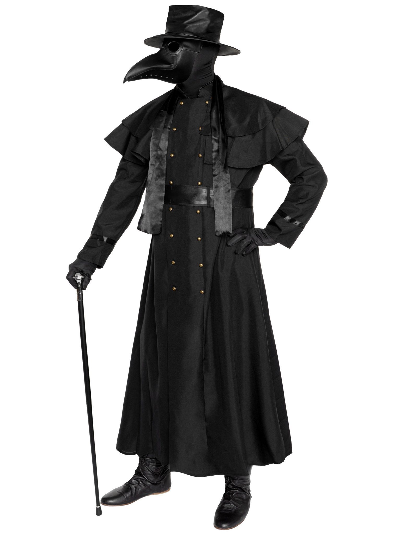 thetru Kostüm Pestdoktor - Vampir Halloween Kostüm Herren, Düsteres Gewand für Doktor Schnabel