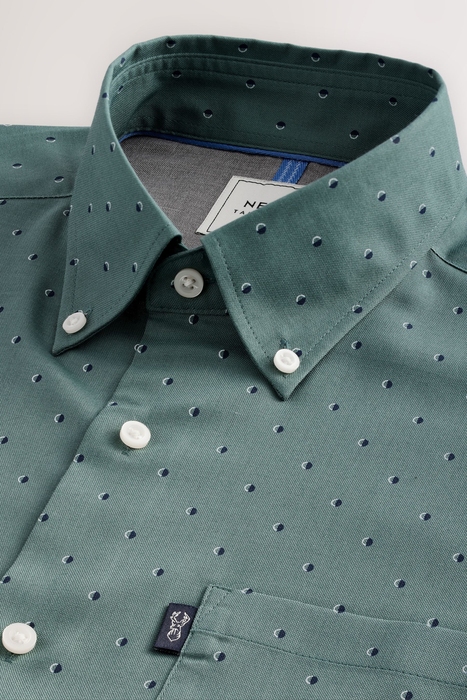 Next Langarmhemd Pflegeleichtes Button-Down-Oxford-Hemd (1-tlg) günstig online kaufen