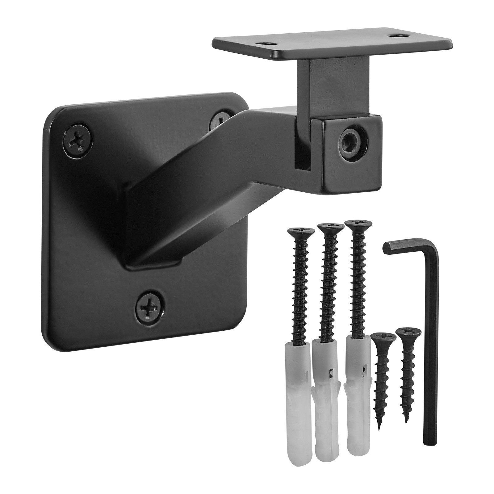 SO-TECH® Handlauf Handlaufhalter NEXUS 40° Geländerhalter für eckige Handläufe, (1 St), Stahl schwarz 70 x 95 x 100 mm Halter für Treppengeländer