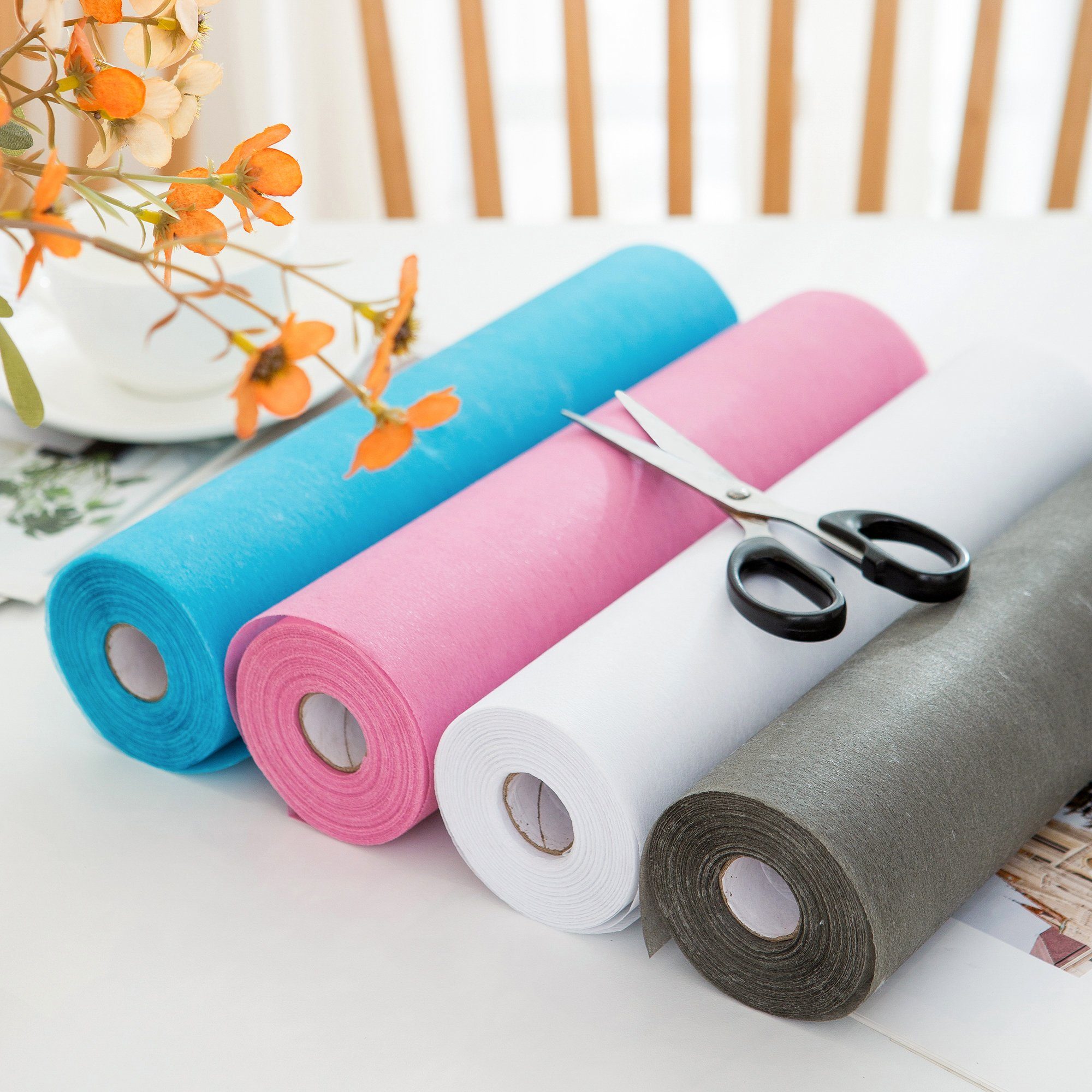 Simurq Tischläufer Vlies Tischband Rolle 30 cm x 25 m (Modern Tisch Deko für Geburtstag & Hochzeitsdeko, Table Runner Einweg)