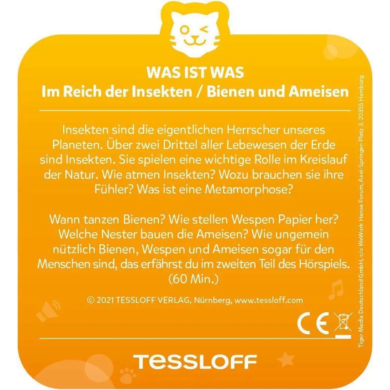 Tiger Media Deutschland GmbH Hörspiel tigercard - WAS IST WAS - Im Reich der Insekten/ Bienen und Ameisen
