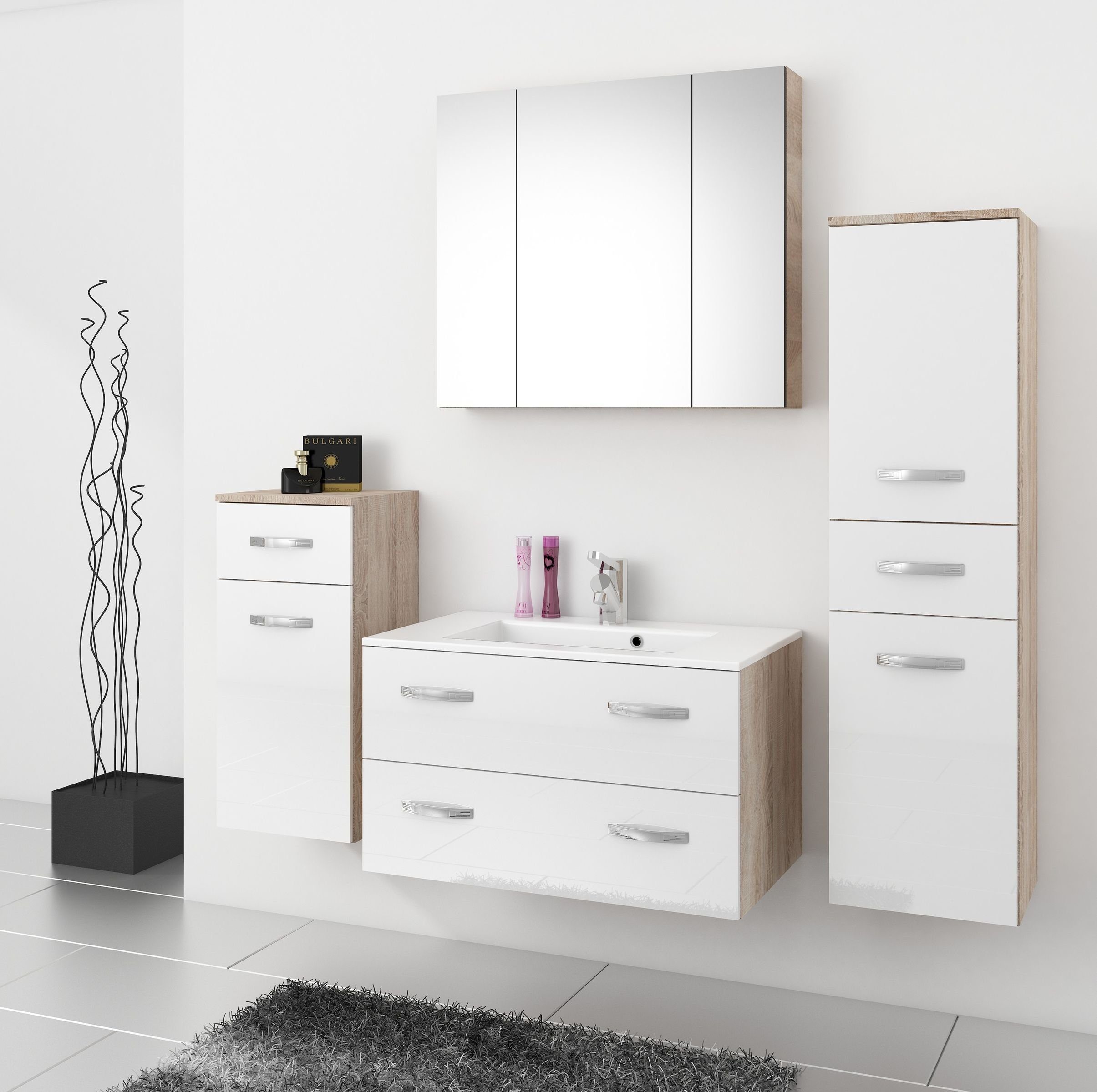 Küchen-Preisbombe Badezimmer-Set »Badmöbel Badezimmer Regina 5tlg Set