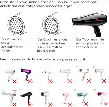 FELIXLEO Haarentwirrbürste Diffusor Föhn Silkon Aufsatz Locken für Schlag Trockner mit Düse, 1-tlg.