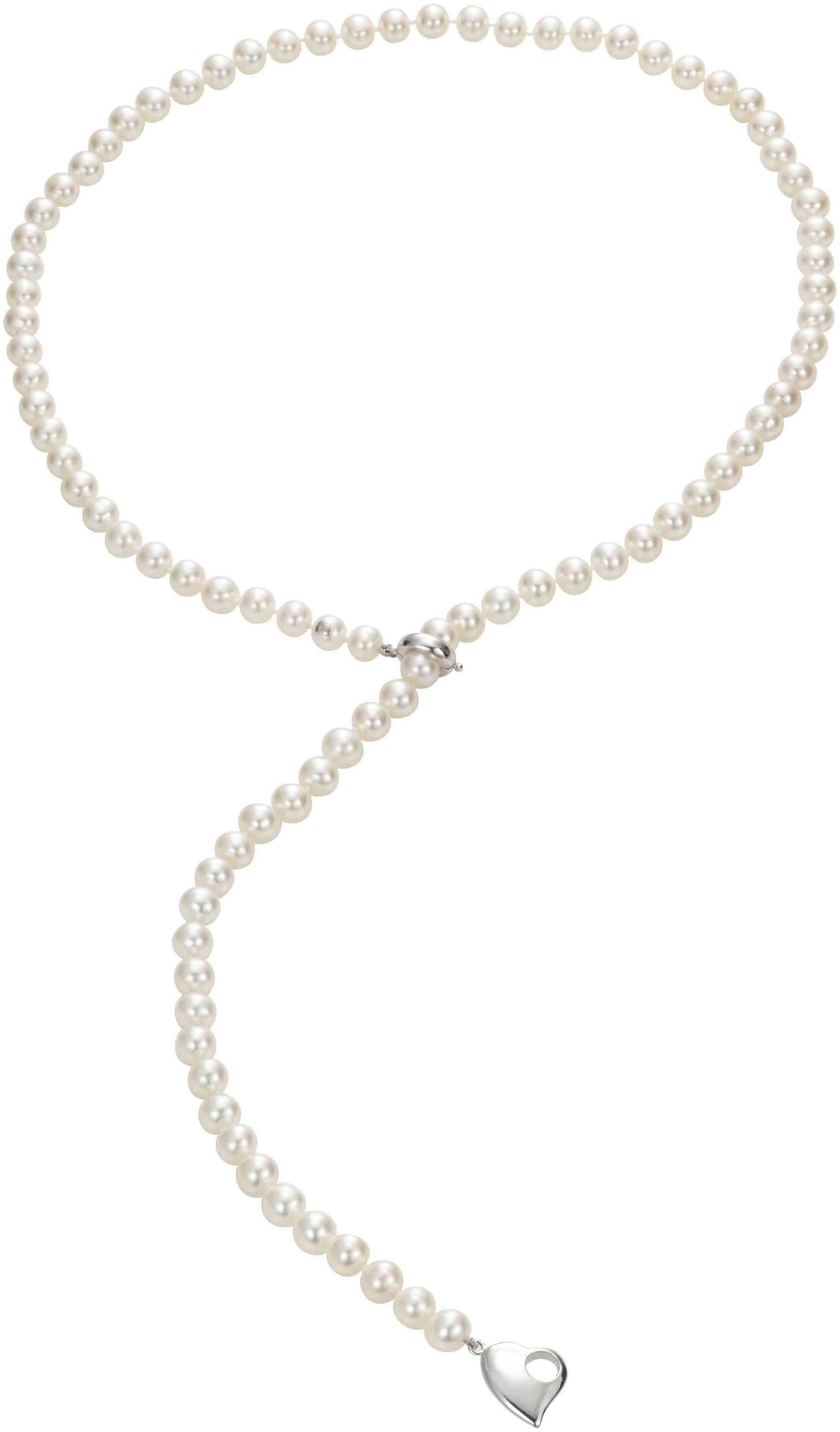 Perlenkette Schmuck Geschenk Silber 925 Halskette Taormina Herz, T11