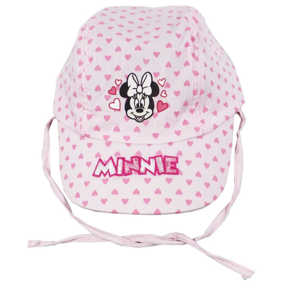 Disney Schiebermütze Disney Minnie Maus Baby Schirmmütze mit Nackenschutz Gr. 46 oder 48