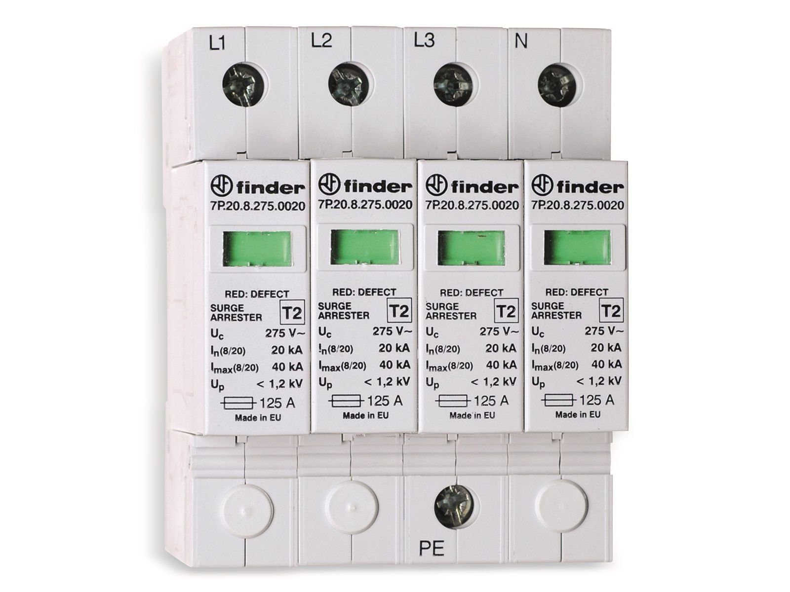 Überspannungsableiter 3-phasig FINDER finder 2, Verteilerbox Typ