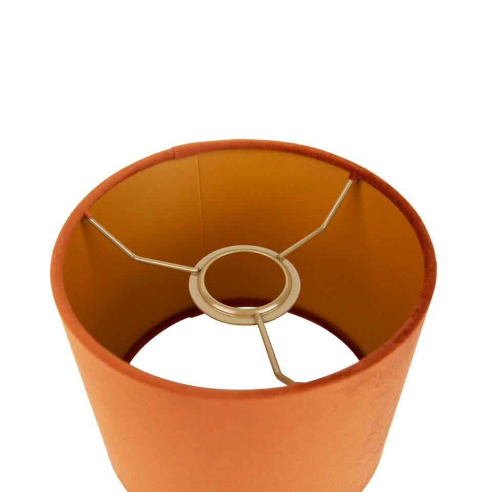 Qazqa Lampenschirm Cilinder oranje goud – Bild 2 von 5