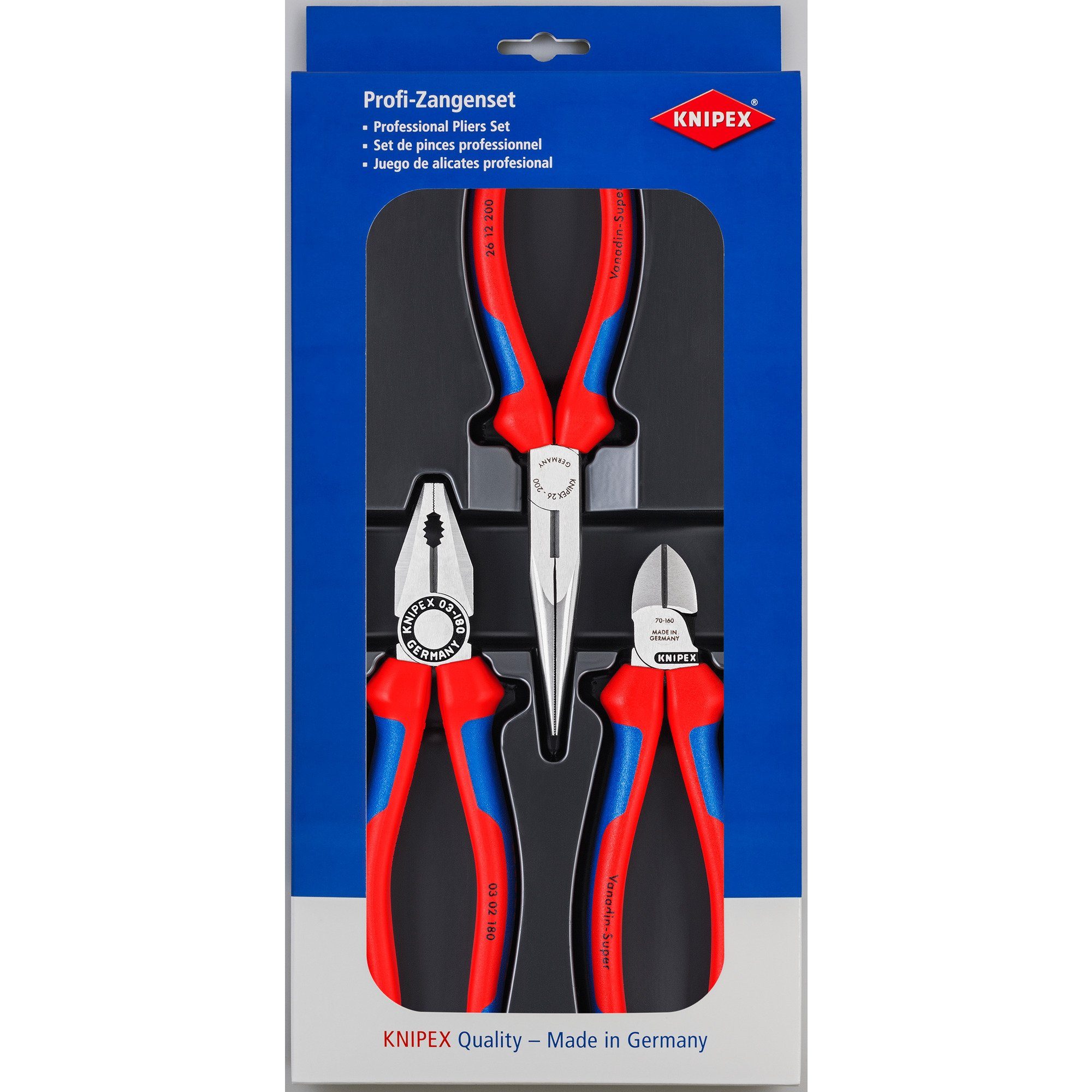 Knipex Zangenset KNIPEX Montage-Paket 00 20 11, Zangen-Set