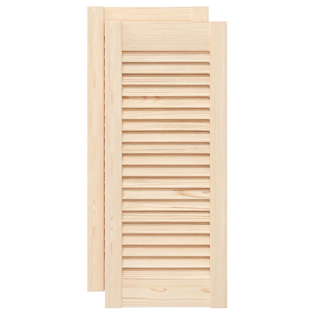 vidaXL Schranktür Schranktüren Lamellen-Design 2 Stk. 69x29,5cm Massivholz Kiefer (2 St)