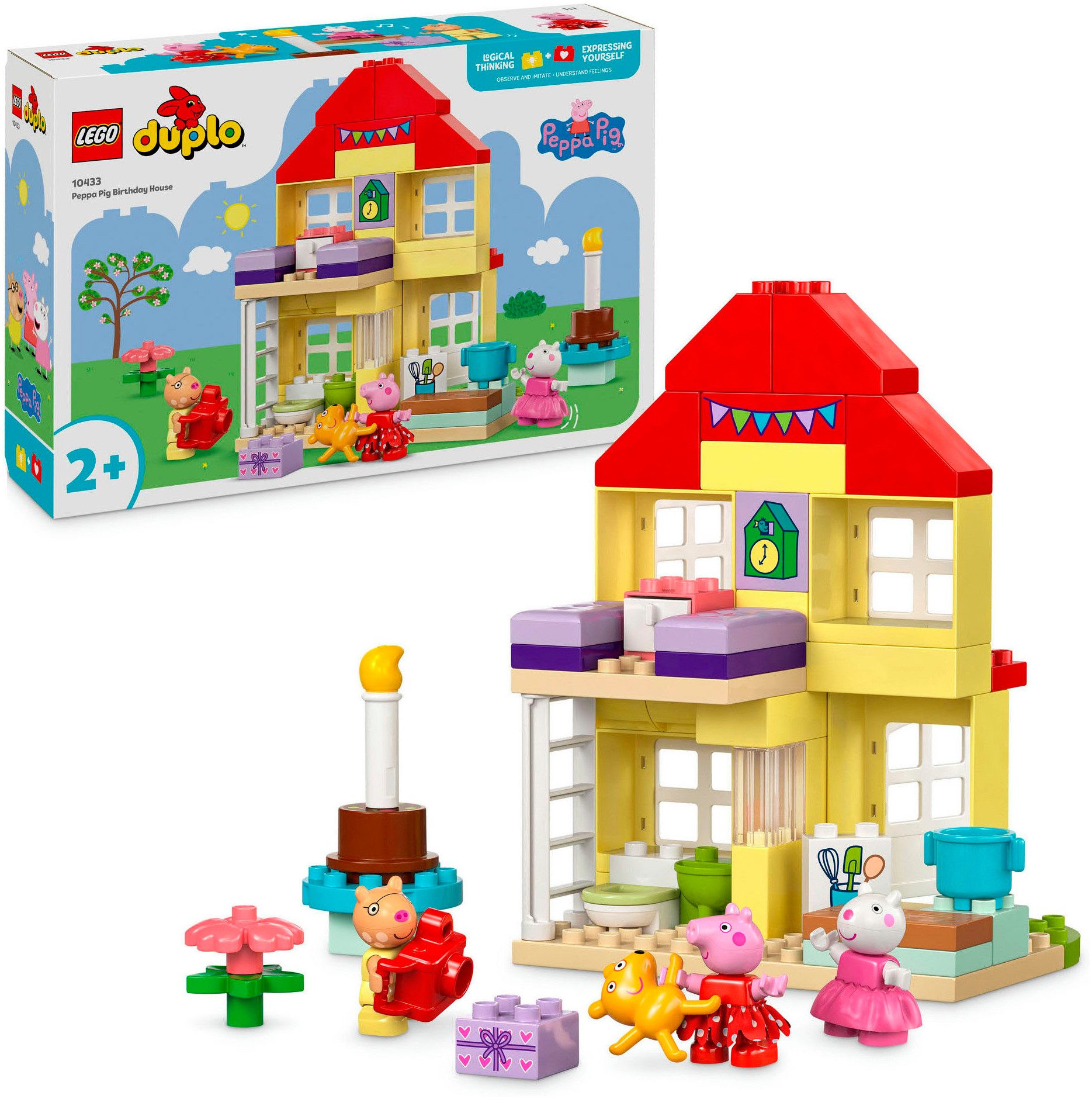 LEGO® Konstruktionsspielsteine Peppas Geburtstagshaus (10433), LEGO DUPLO Peppa Pig, (59 St), Made in Europe