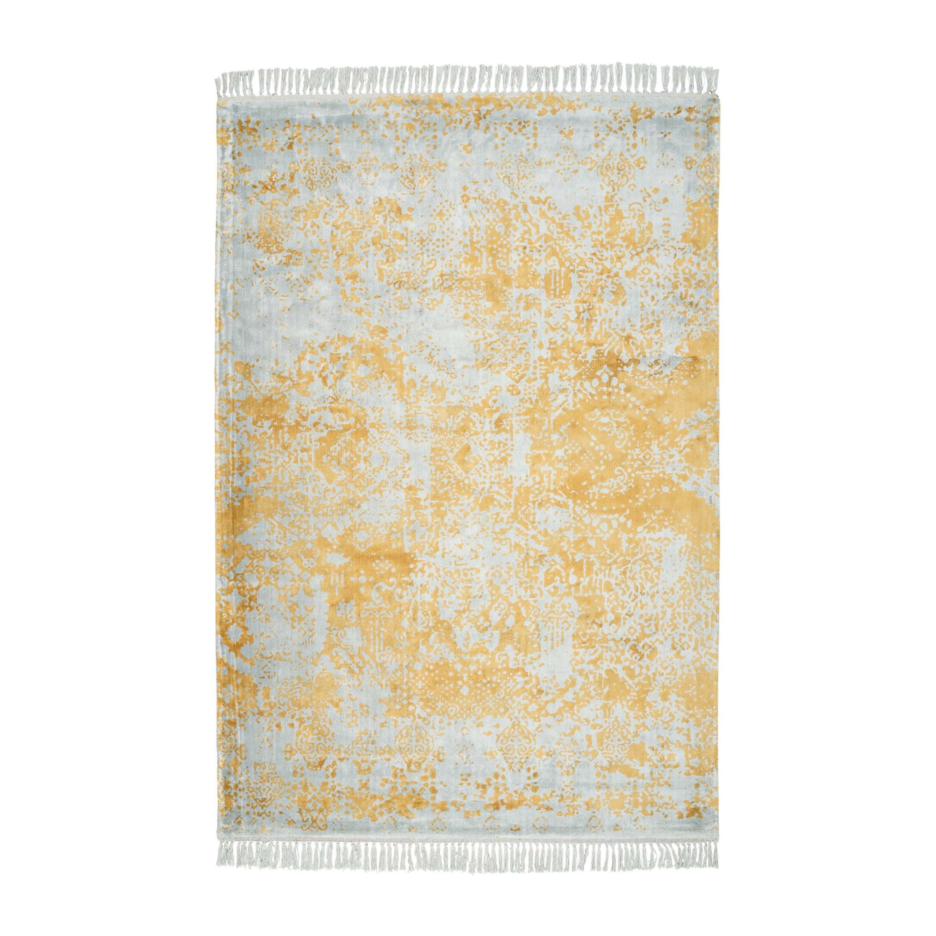 Qiyano Teppich Kurzflorteppich Keola 100 Gold 80 x 150 cm, Höhe: 100 mm