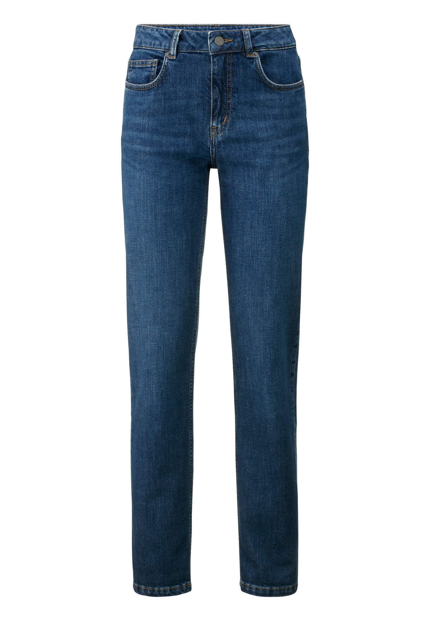 Hessnatur 5-Pocket-Jeans MARIE Mid Rise Straight aus Bio-Denim (1-tlg)