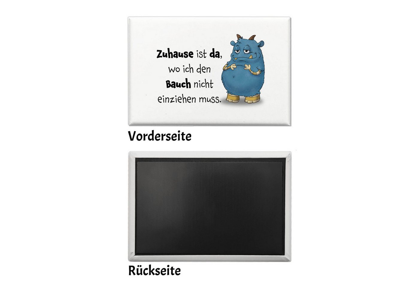 Thumbnail - speecheese Magnet Freches Monster in blau Souvenir Souvenir Magnet mit lustigem Spruch