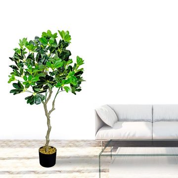 Kunstbaum Kunstpflanze Schefflera Aralie Kunstbaum Künstliche Pflanze 100 cm, Decovego