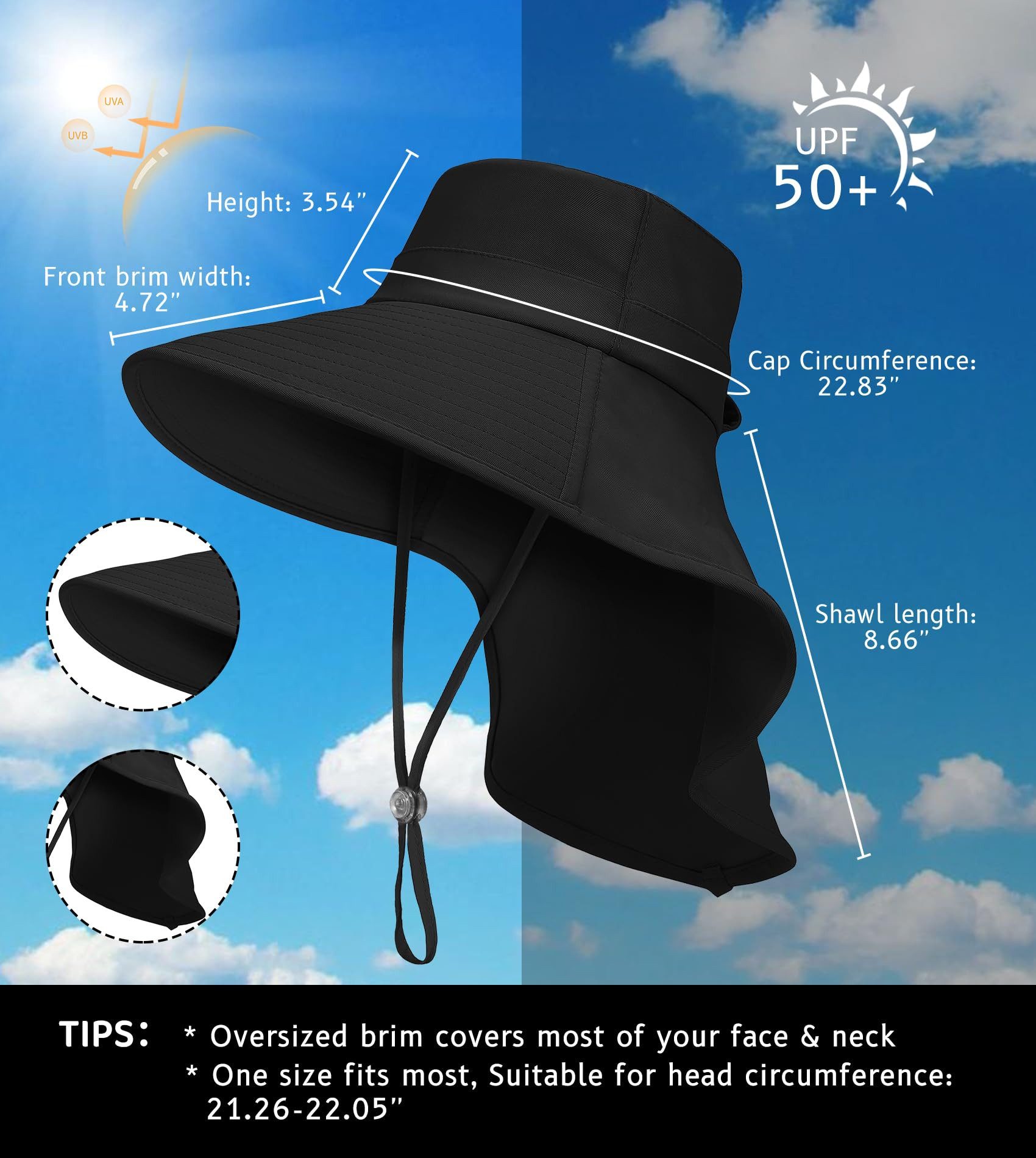 RWEUOQ Sonnenhut Sonnenhut Faltbarer Sonnenhut UV günstig online kaufen