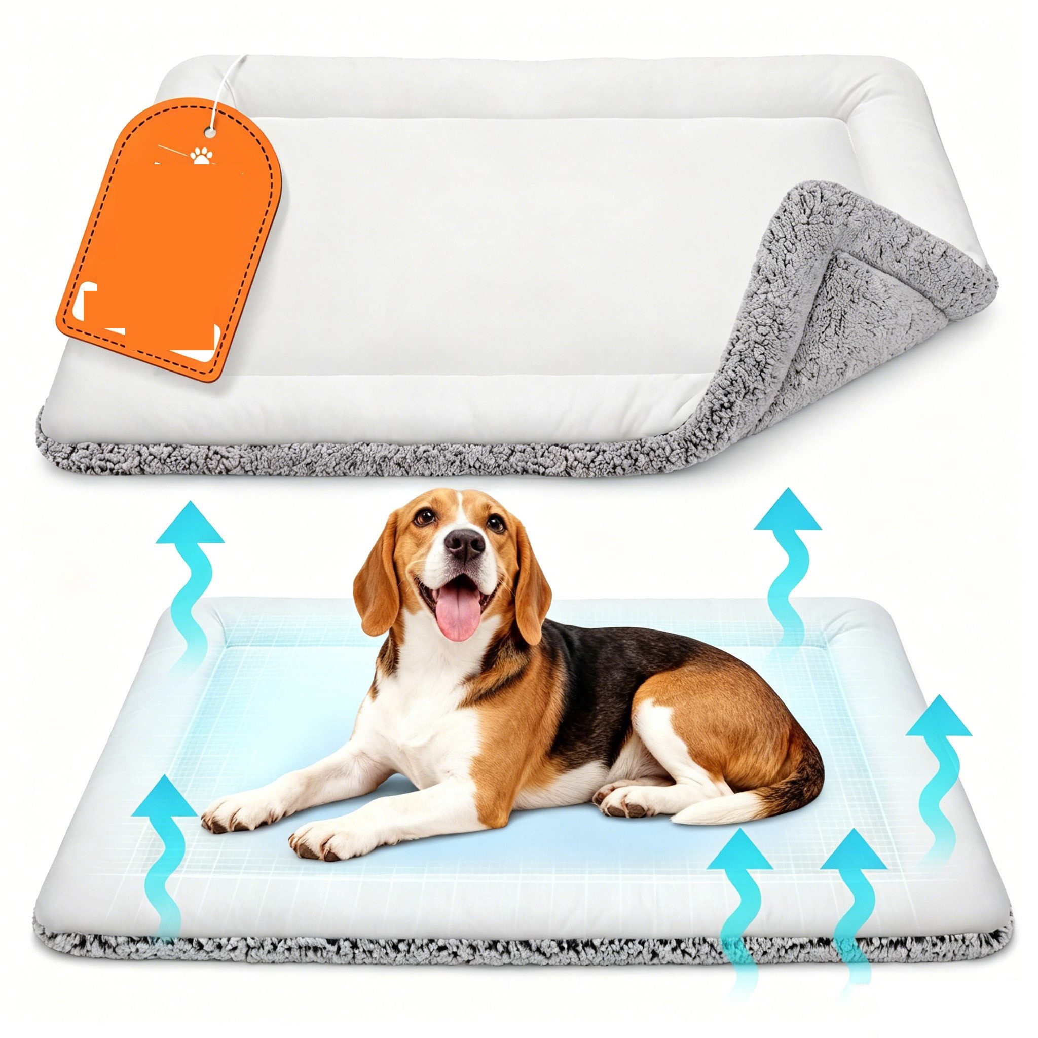 Ledander Hundematte Kühlmatte für Hunde, selbsterwärmendes Katzenbett, wendbares Design., Warm im Winter und kühl im Sommer,Thermo / Hundekissen / kühlend