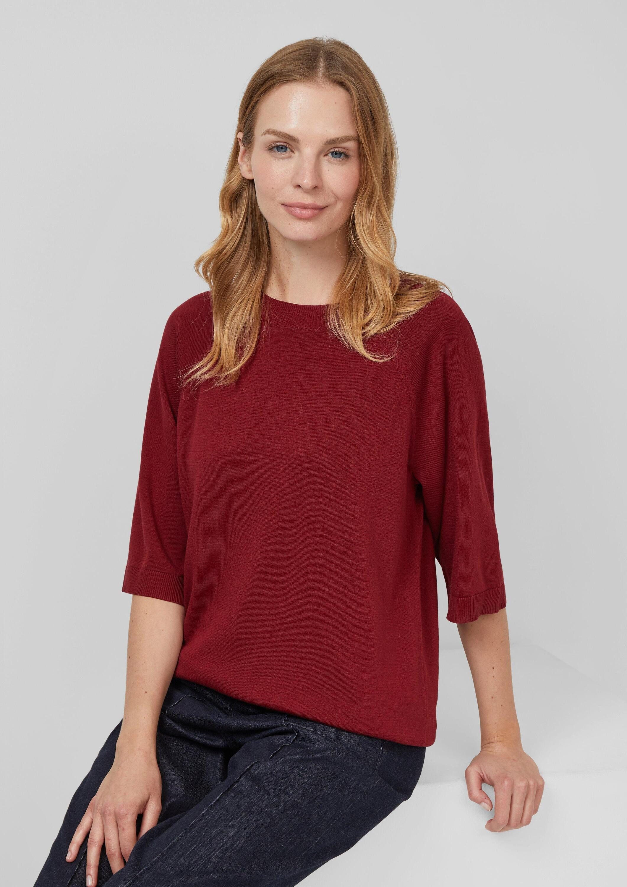 s.Oliver Kurzarmpullover Strickpullover Leichter Kurzarm-Strickpullover günstig online kaufen