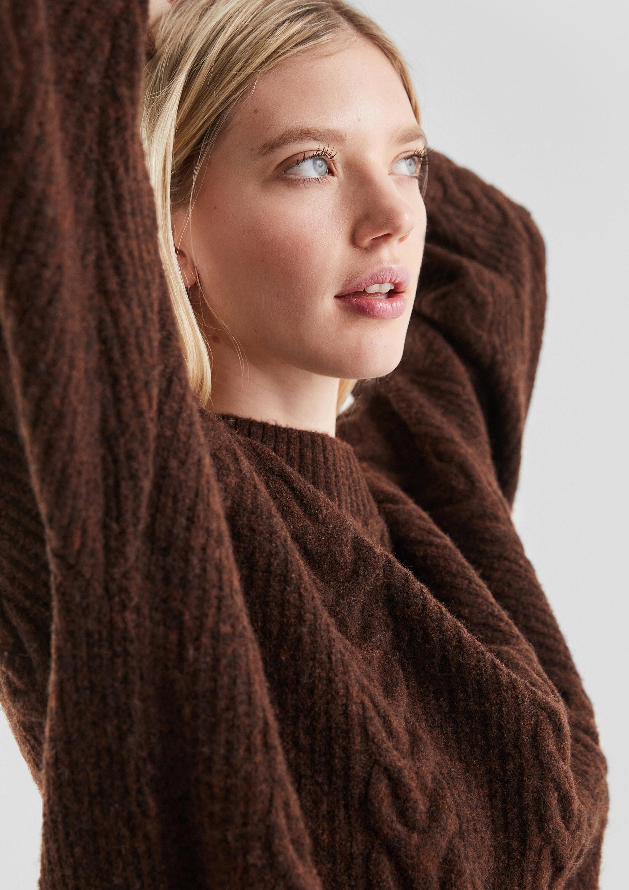 QS Longpullover Strickpullover Oversize Pullover