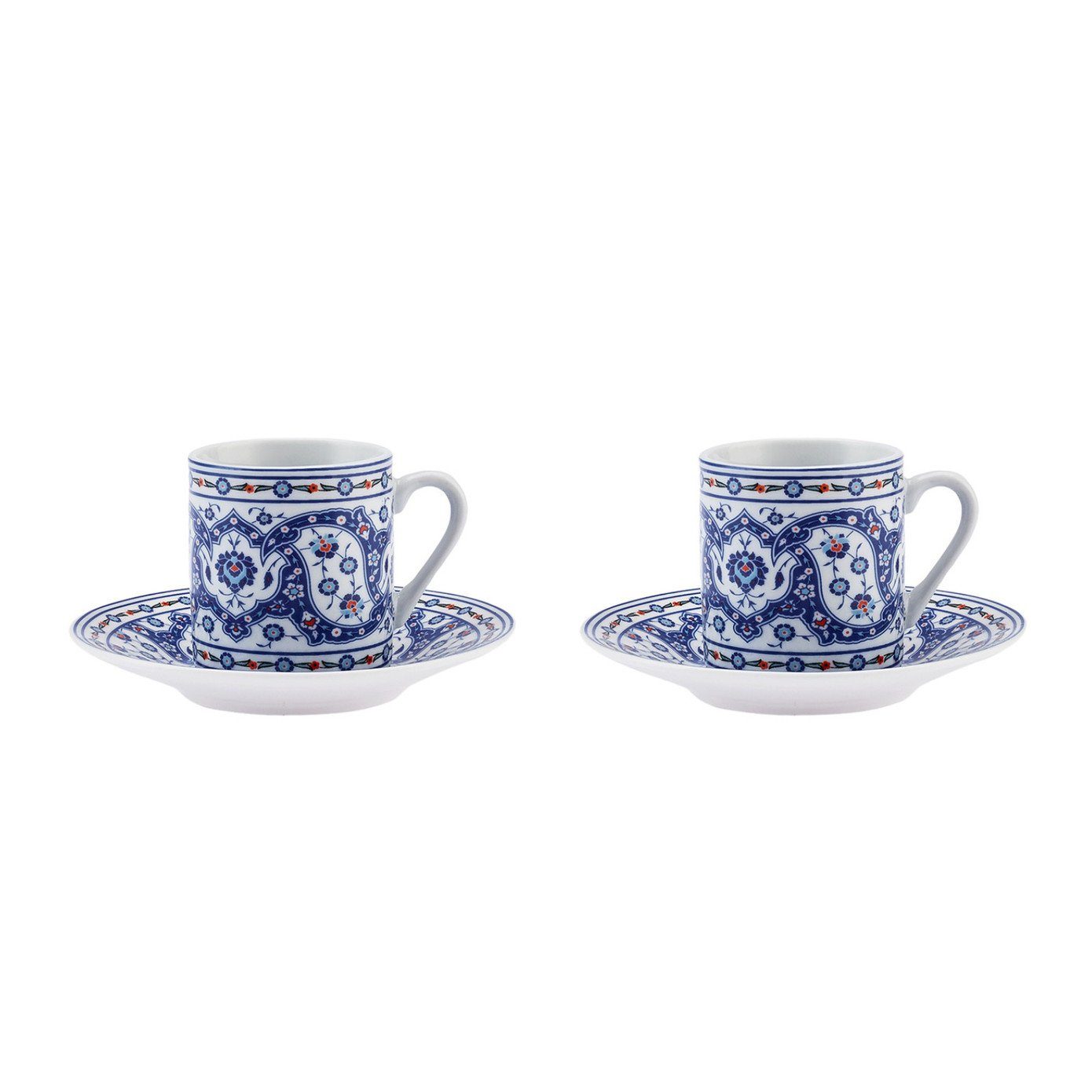 Set Karaca Karaca Kaffeeservice 2 ml, suchen Gülhane Retrolook Kaffeetasse Personen 80 für