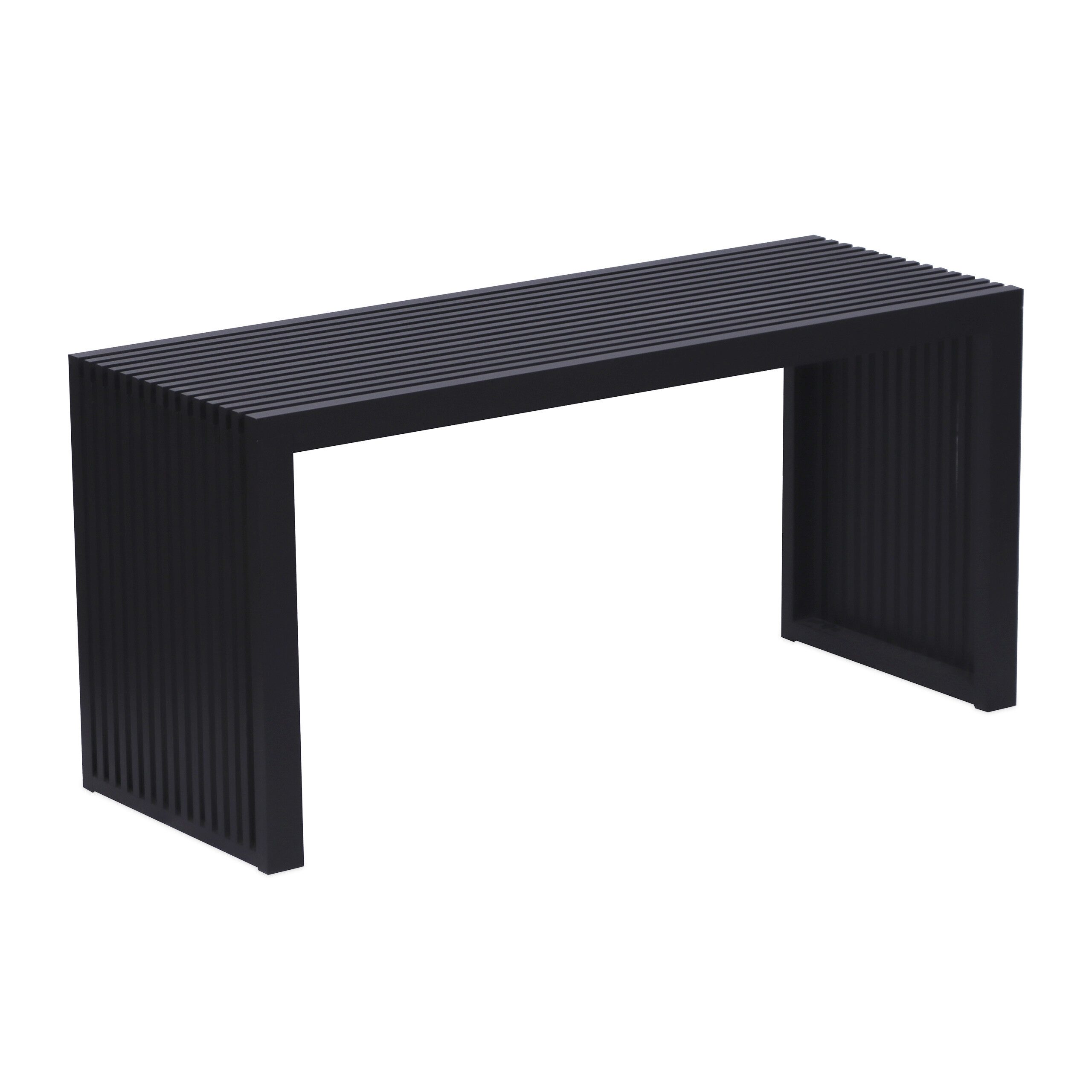 relaxdays Sitzbank Minimalistische Sitzbank aus Bambus (1-St), schwarz, XL