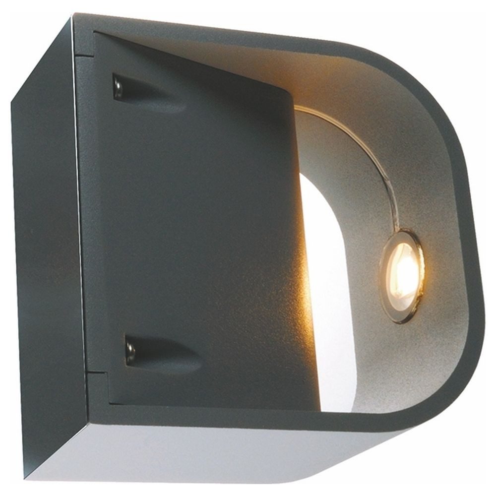 Deko-Light Außen-Wandleuchte LED Wandaufbauleuchte Monta in Anthrazit 6W 310lm IP54, LED