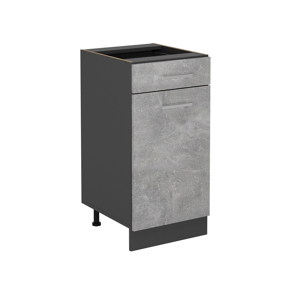 Vicco Unterschrank R-Line, Beton/Anthrazit, 40 cm ohne Arbeitsplatte (1-St)