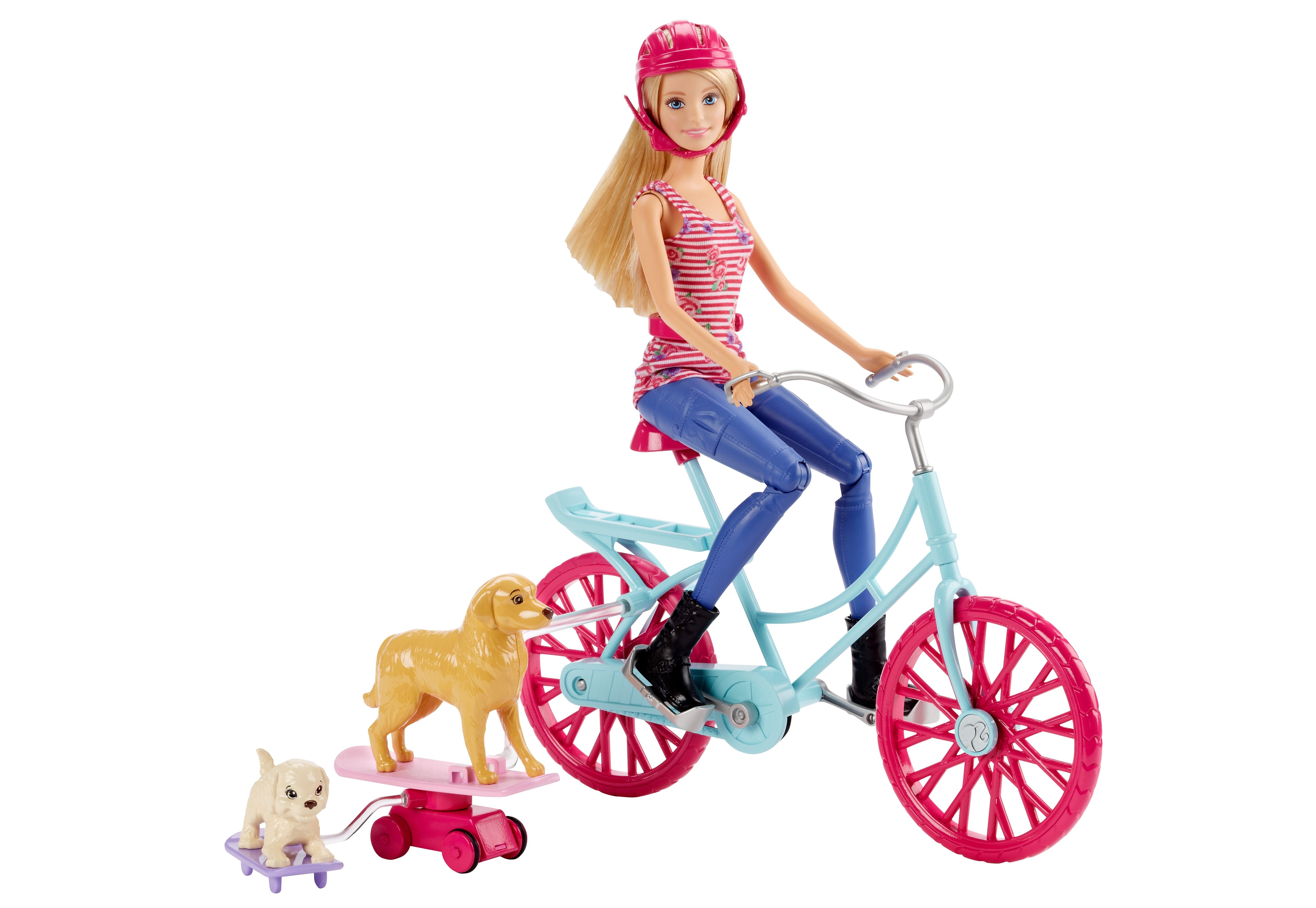 Mattel, SpielSet, »Barbie Fahrradausflug mit Hunden
