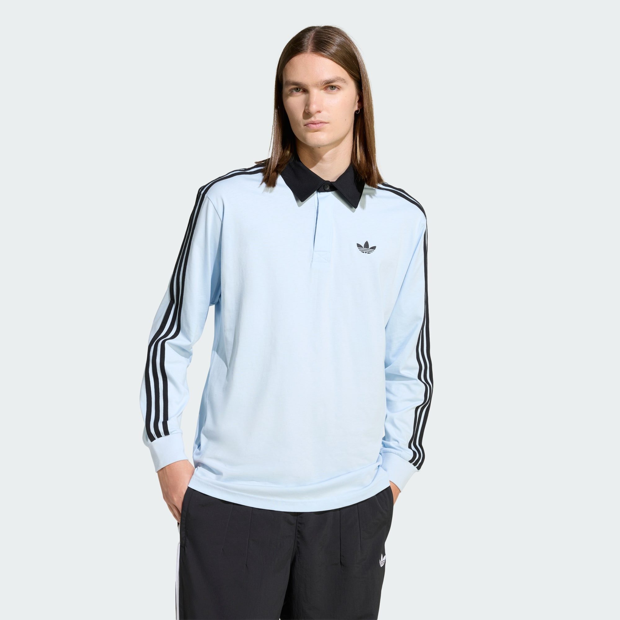 adidas Originals Langarm-Poloshirt 3-STREIFEN RUGBY LONGSLEEVE POLO (1-tlg)