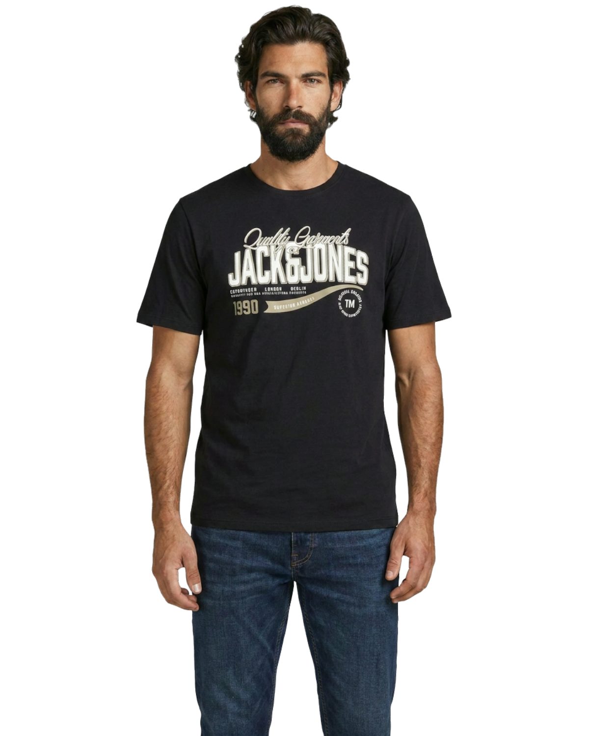 Jack & Jones Print-Shirt stilvolle Slim-Fit und Regular Shirts (Spar Set, 3er-Pack) Shirts mit Printaufdruck aus Baumwolle