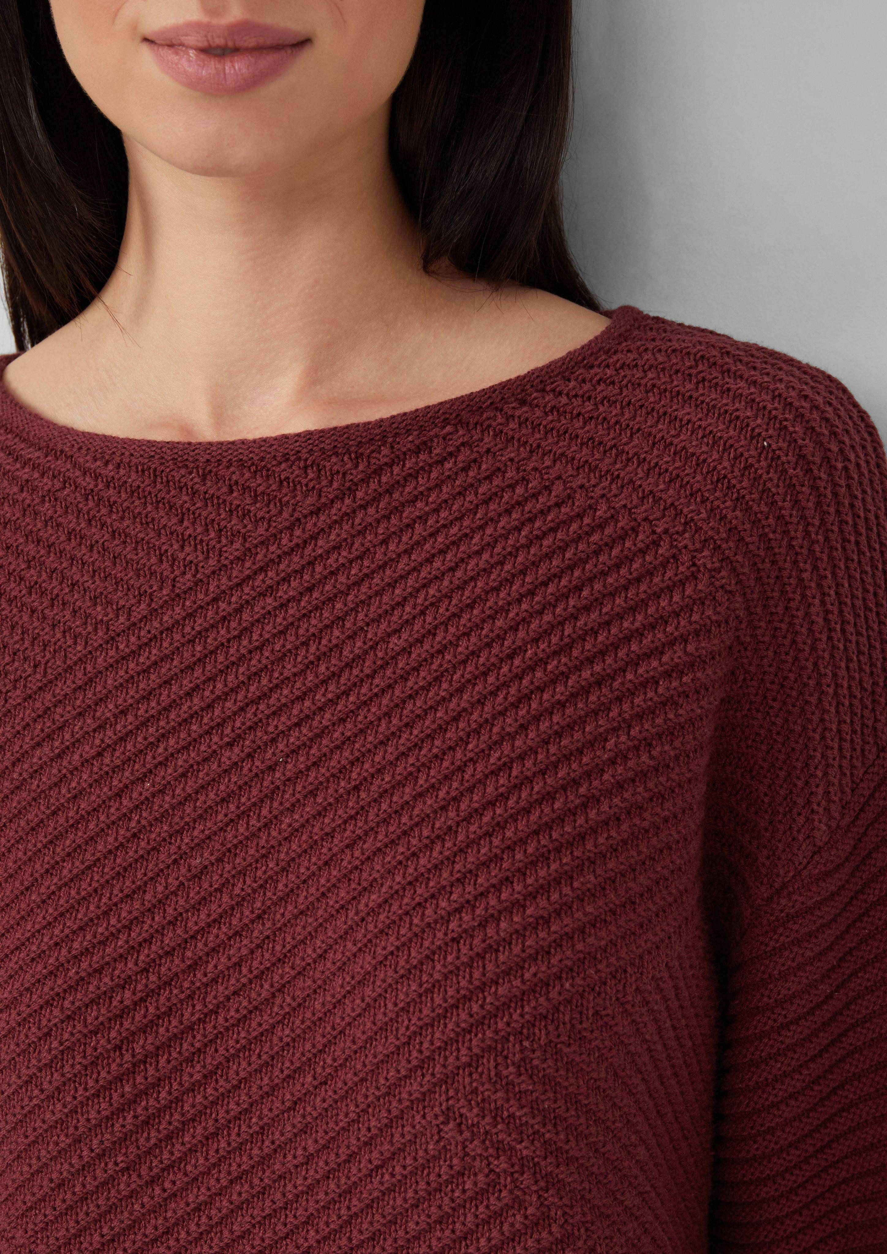 s.Oliver Strickpullover Strukturierter Strickpullover im Relaxed günstig online kaufen