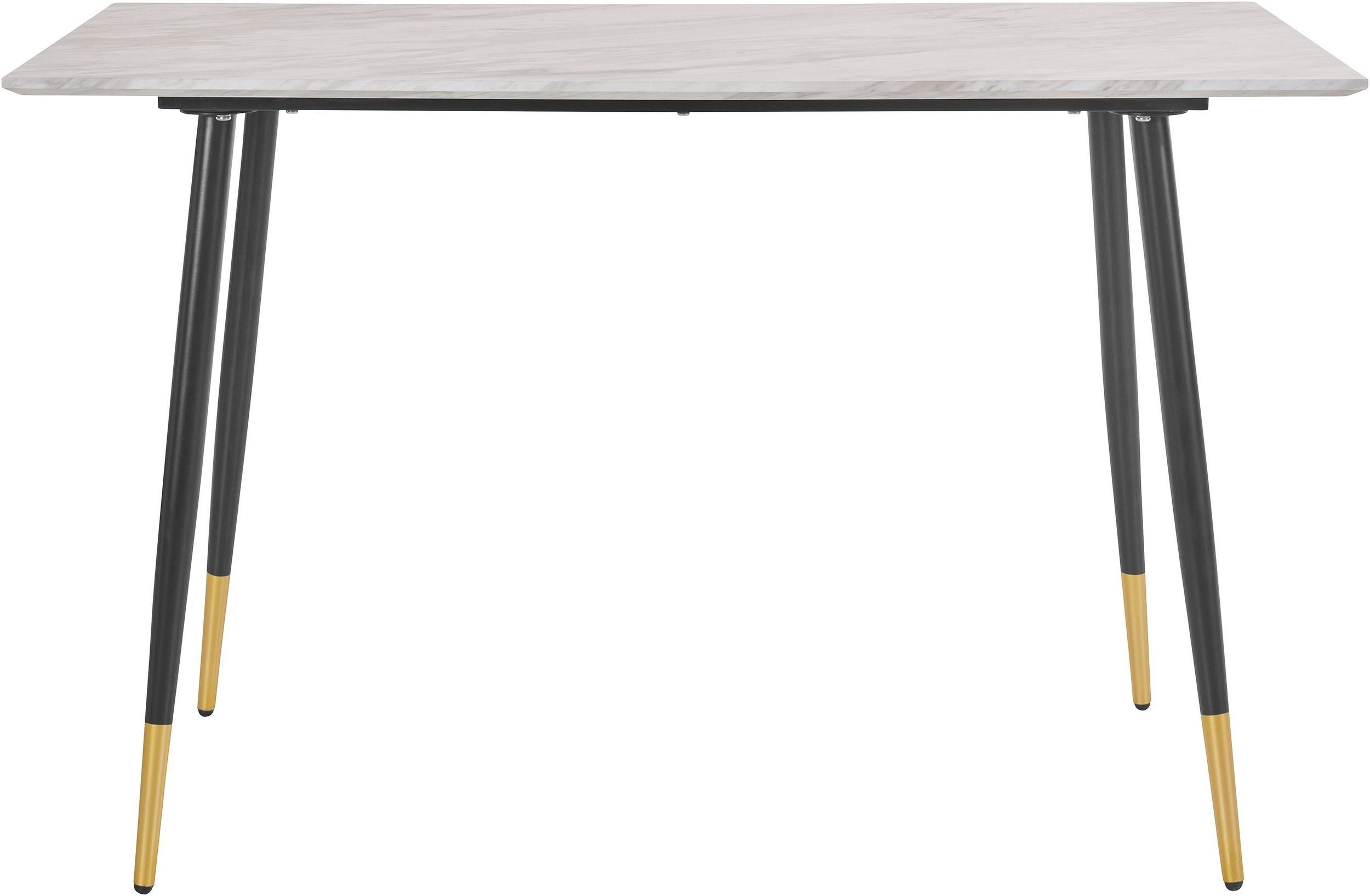 loft24 Schreibtisch Matcha, Tischplatte aus Marmoroptik, cm in schwarz/gold | Metallbeine, marmorfarben 110 hell Breite MDF