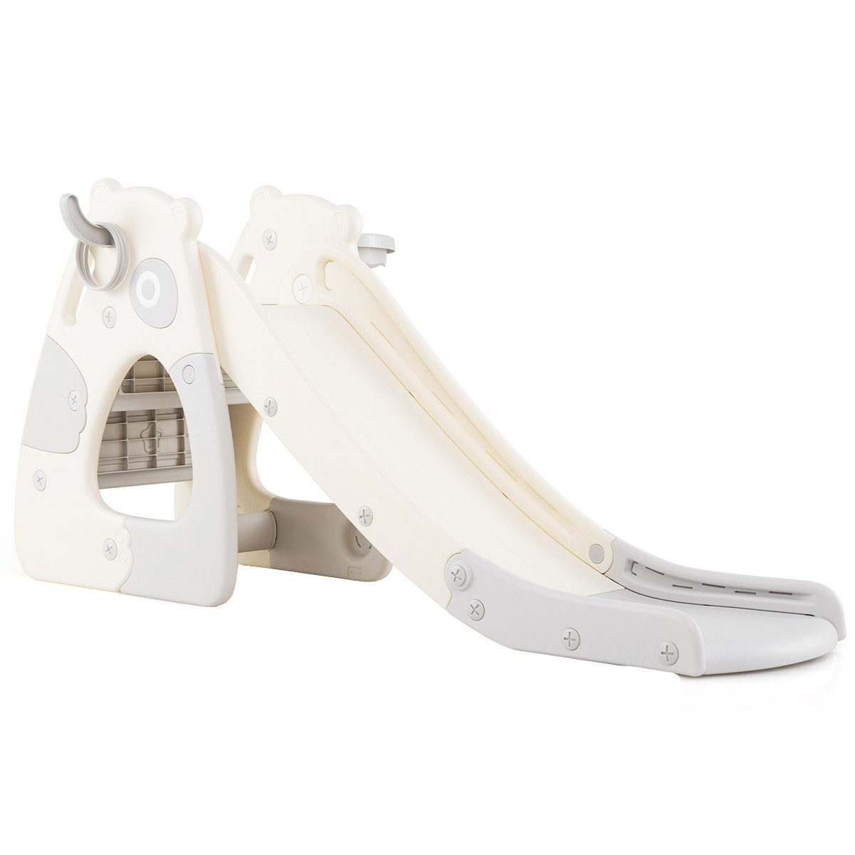 COSTWAY Rutsche, 4-in-1 klappbare Kinderrutsche, für Indoor & Outdoor