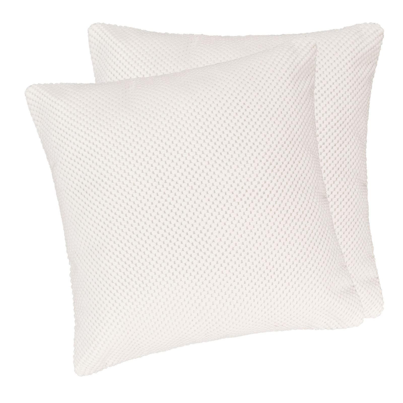 MOON Heimtextilien Kissenhüllen 2er Pack Kissenbezug - Serie Piano, Noppen-Struktur