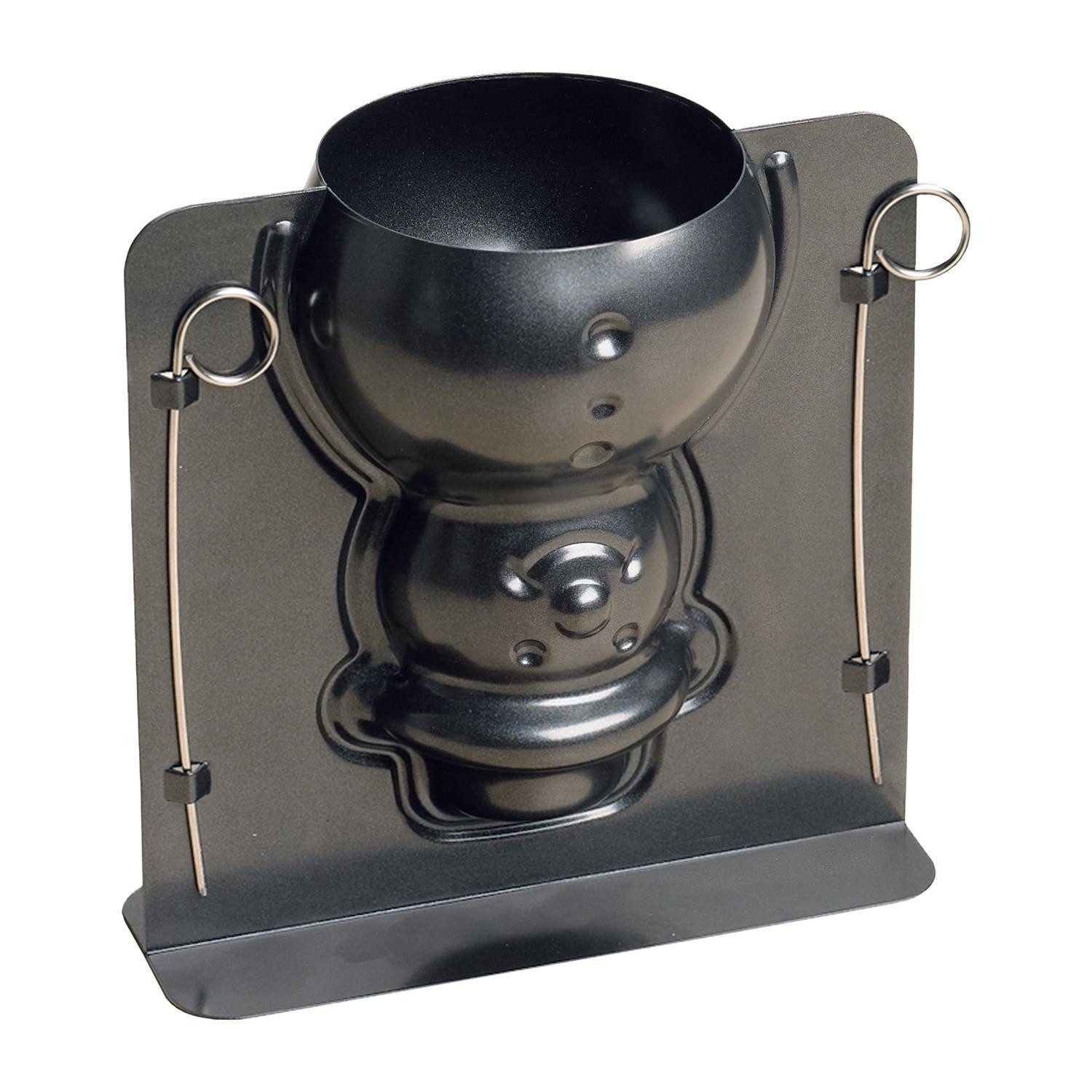 Birkmann Backform Motivbackform EMIL, 9 x 17,5 cm, Schwarz, Stahl, (1-tlg), Schneemannmotiv, mit Rezept