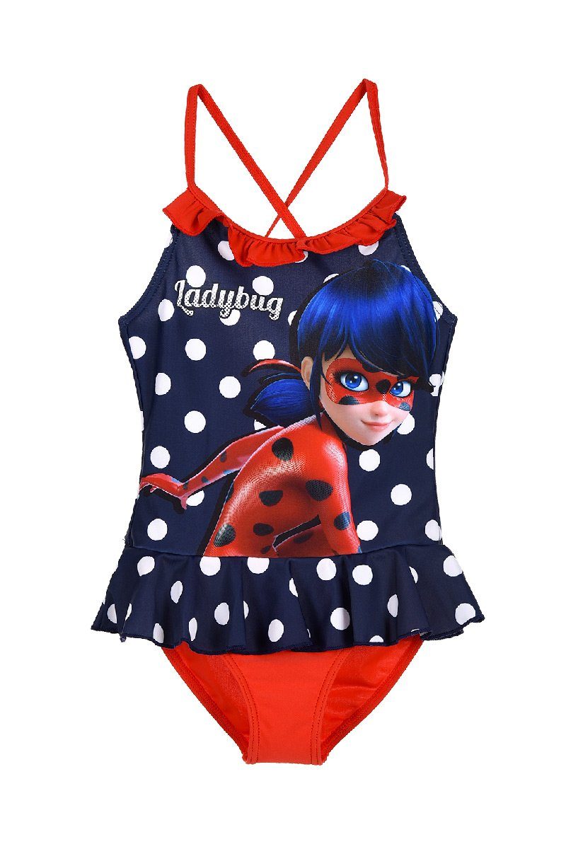 Miraculous - Ladybug Badeanzug Schwimmanzug für Mädchen Gr. 104, Dunkelblau