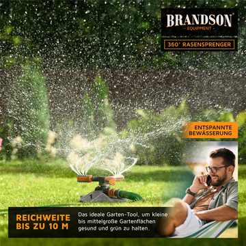 Brandson Kreisregner Garten Sprinkler, 360° Rasensprenger, 3 Arm Rasensnsprikler rotierend, 21 cm lang, (1-St), Sprenger Bewässerungssystem, Bewässerungsanlagen, Gardena kompatibel