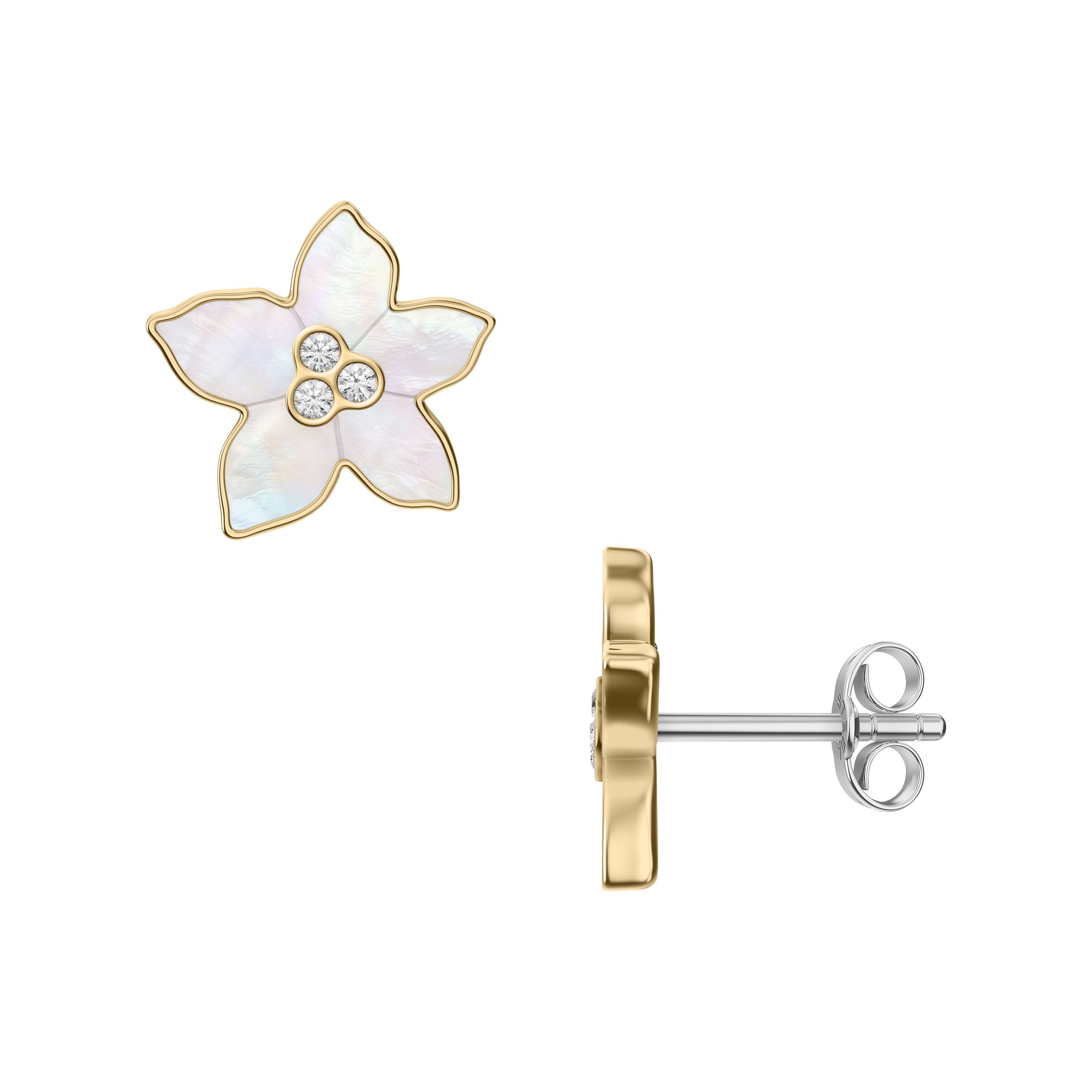 Paar Ohrstecker Schmuck Geschenk Edelstahl Ohrringe Blume Sutton