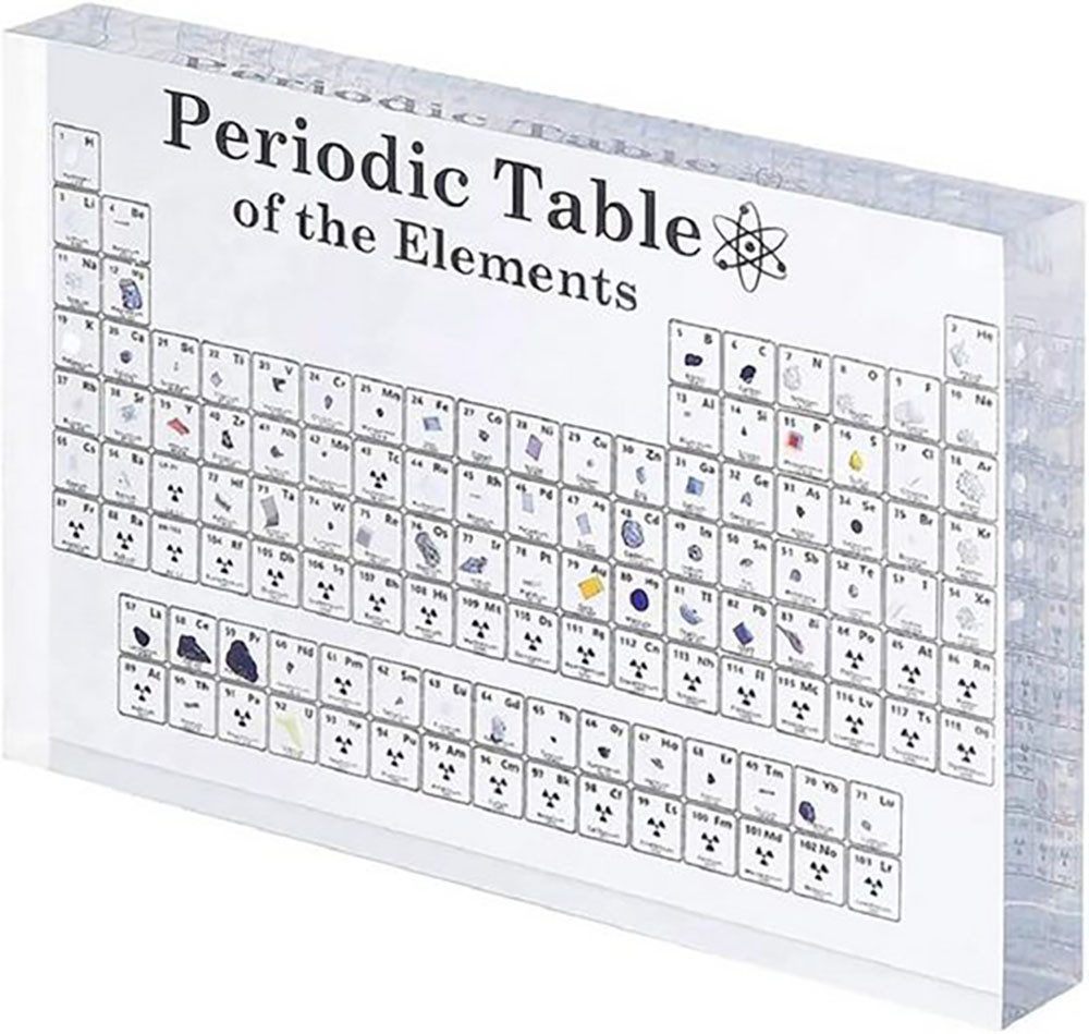 Fivejoy Lernspielzeug Periodensystem Mit Echten Elementen, Periodic Table With 83 Elements (1-St)